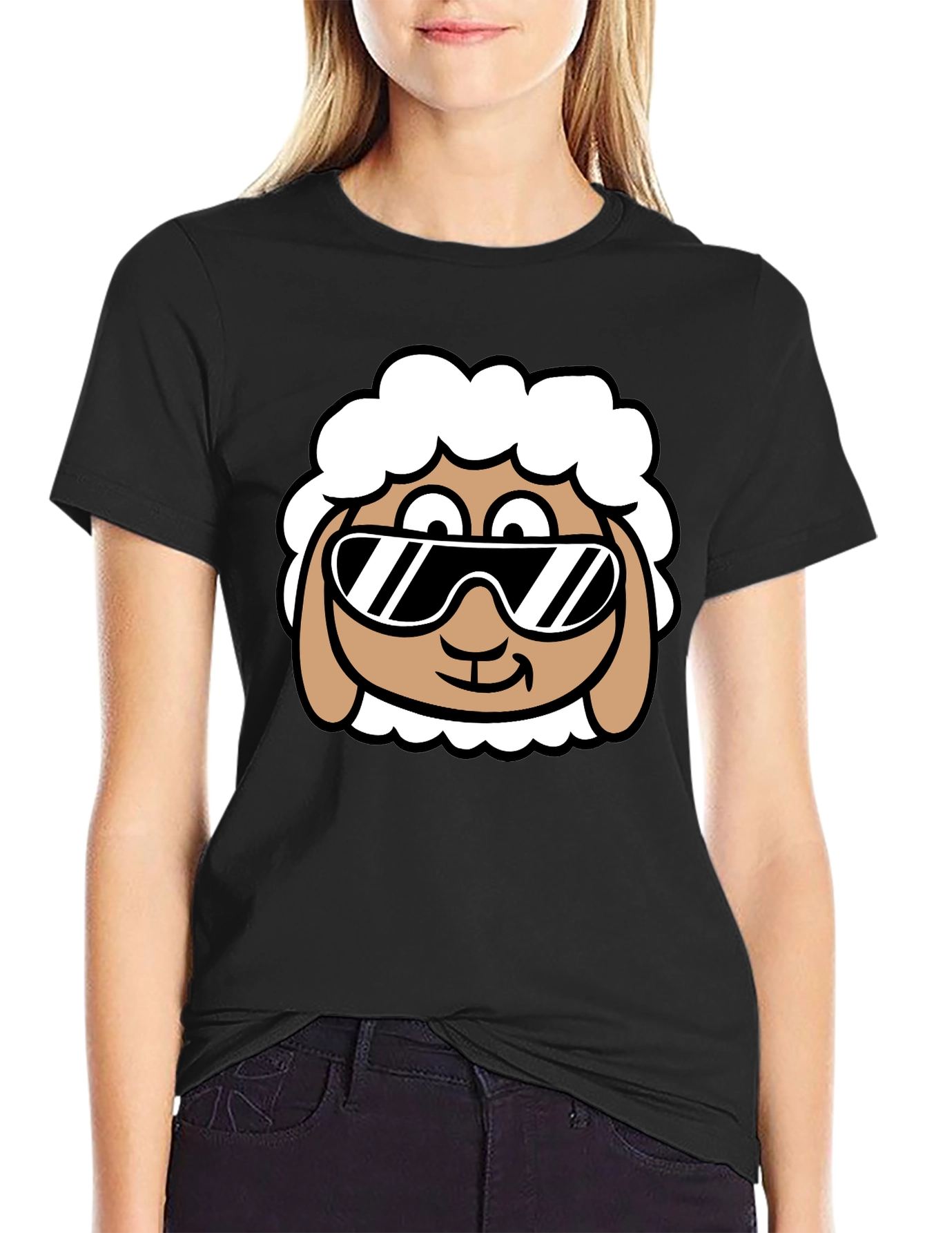 Cool Sheep T-Shirt - Black Graphic Tee