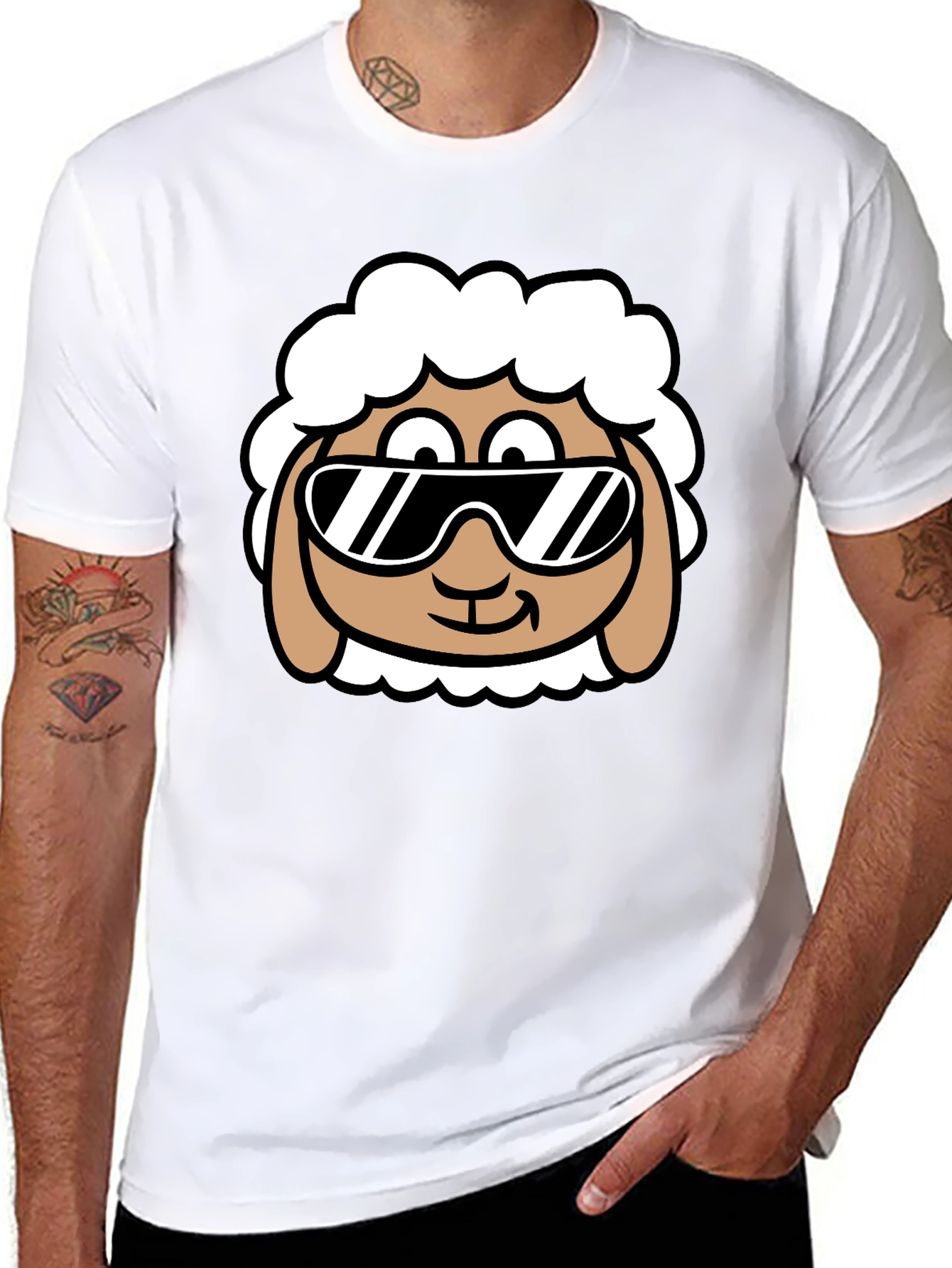 Cool Sheep T-Shirt - Black Graphic Tee