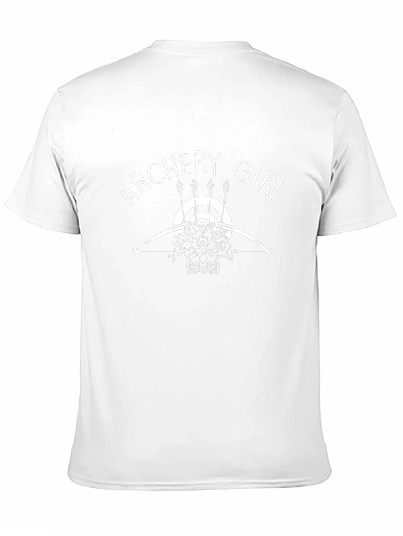 Archery Girl Graphic T-Shirt - Black Casual Tee