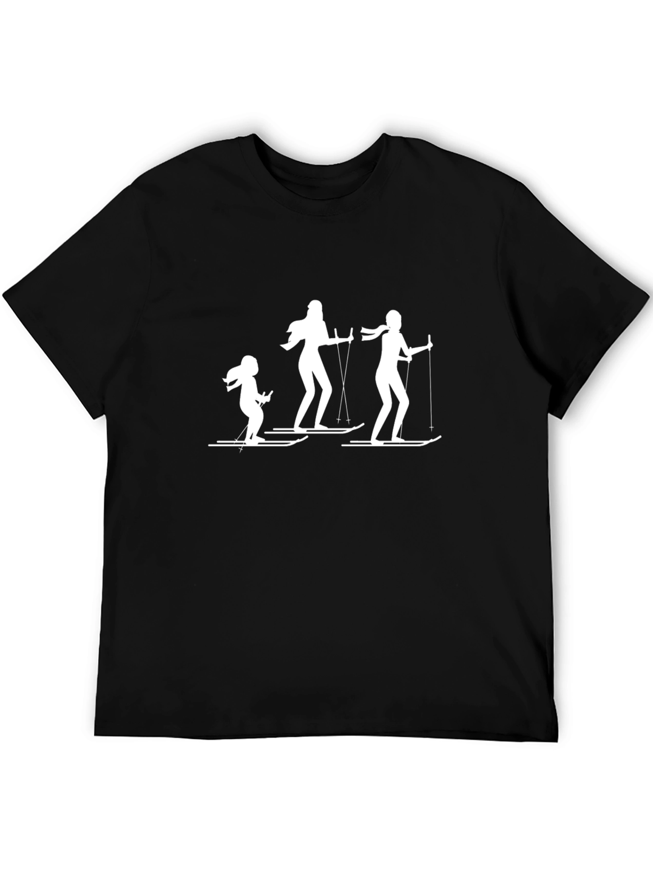 Family Ski Trip Graphic Tee - Unisex Black T-Shirt