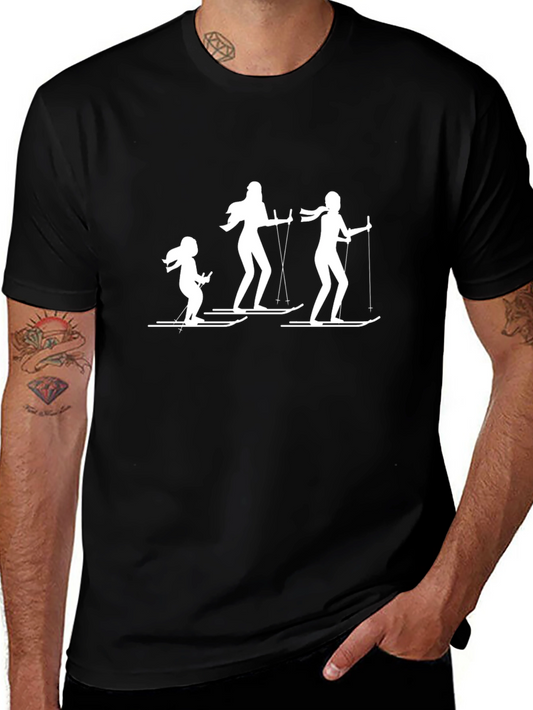 Family Ski Trip Graphic Tee - Unisex Black T-Shirt