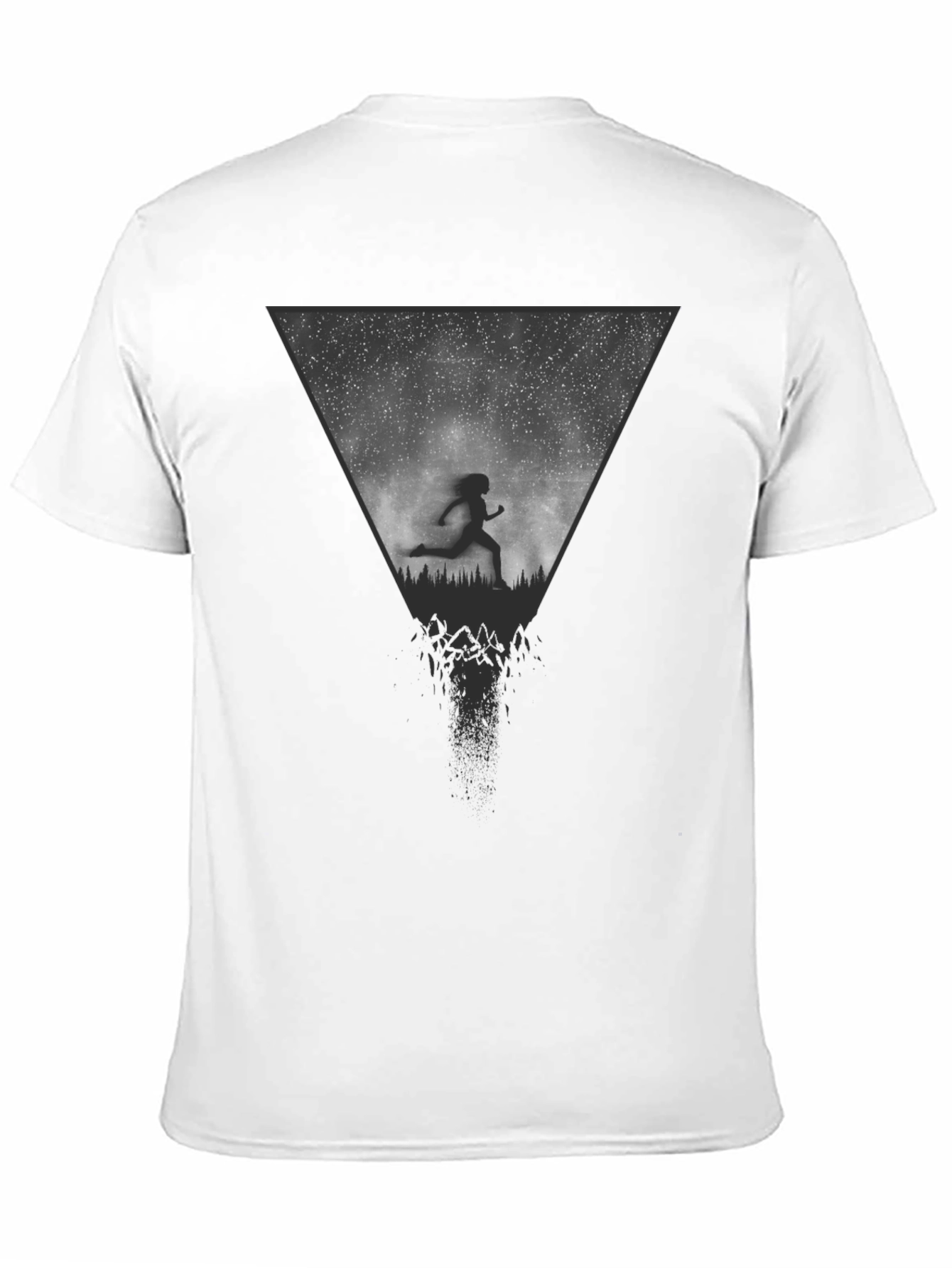 Abstract Runner Graphic Tee - Black