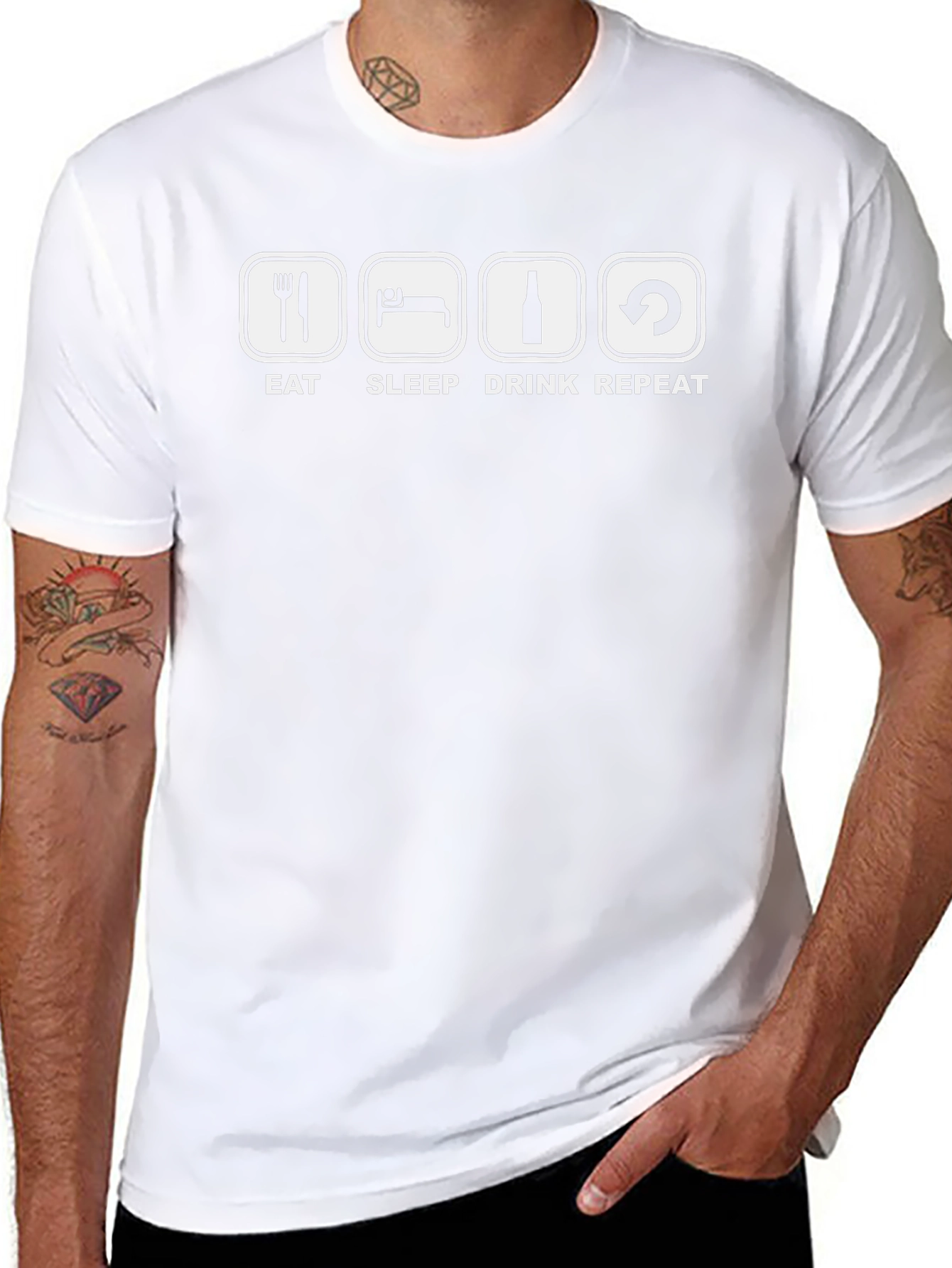 Eat Sleep Drink Repeat Black T-Shirt