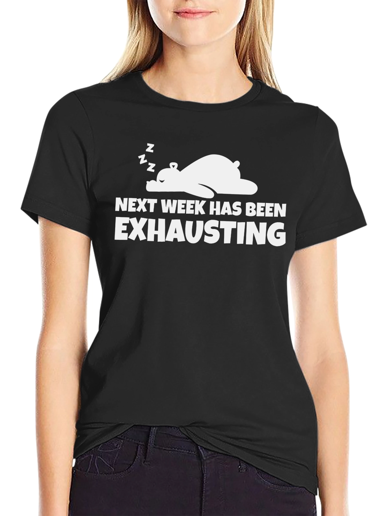 Exhausting Week Bear Graphic Tee