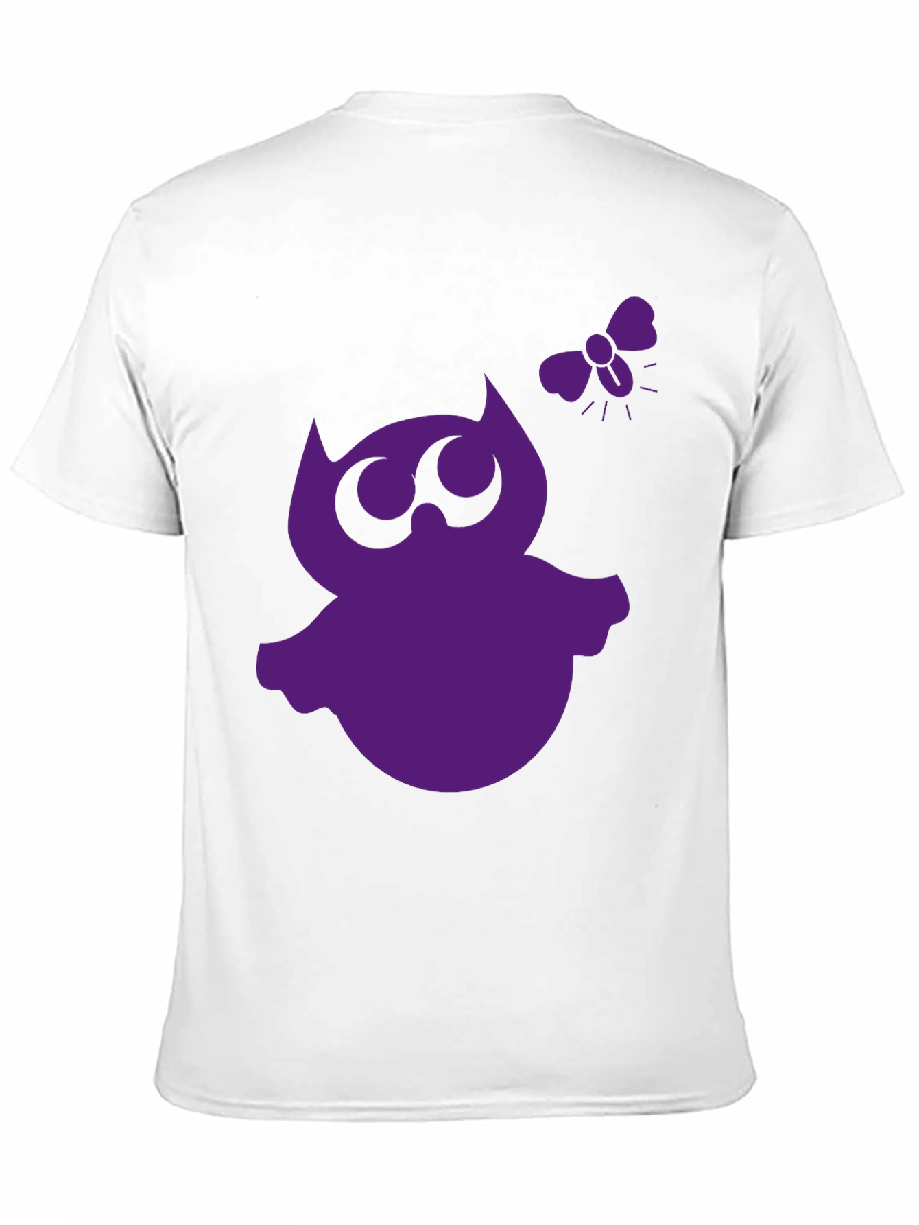 Whimsical Owl Graphic Tee - Black Cotton Shirt