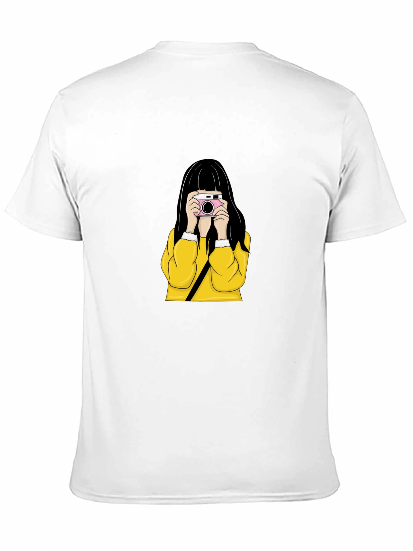 Girl with Camera Graphic Tee - Stylish Unisex T-Shirt