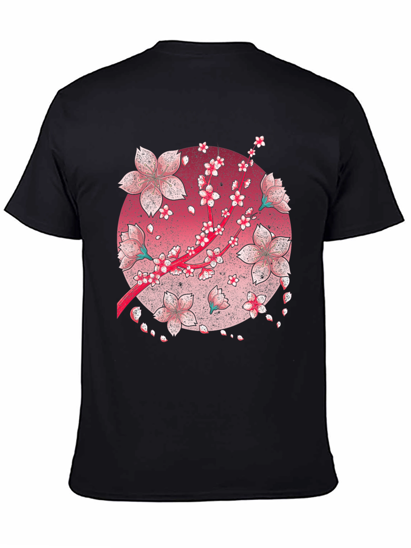 Cherry Blossom Graphic Tee - Black