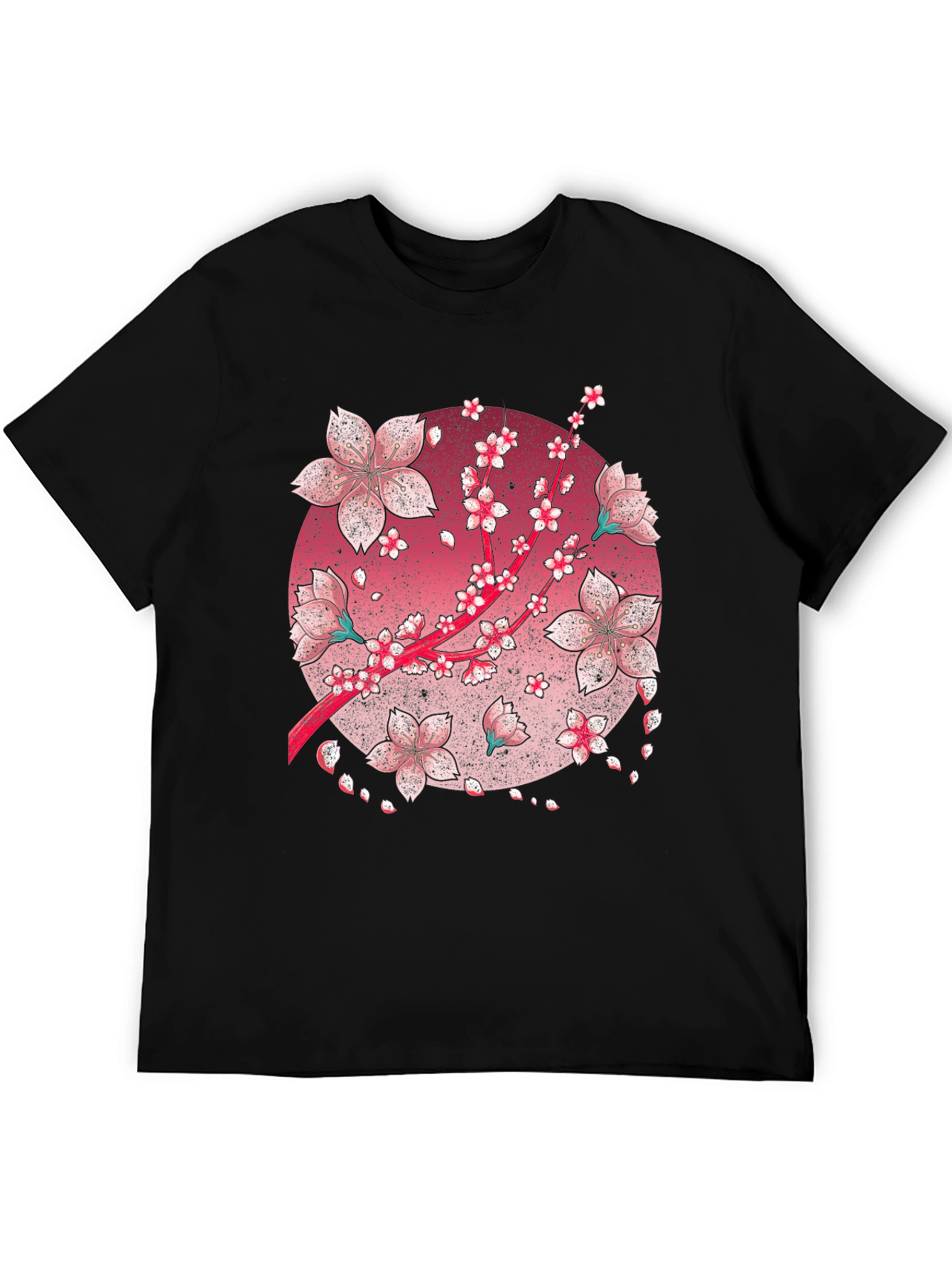 Cherry Blossom Graphic Tee - Black