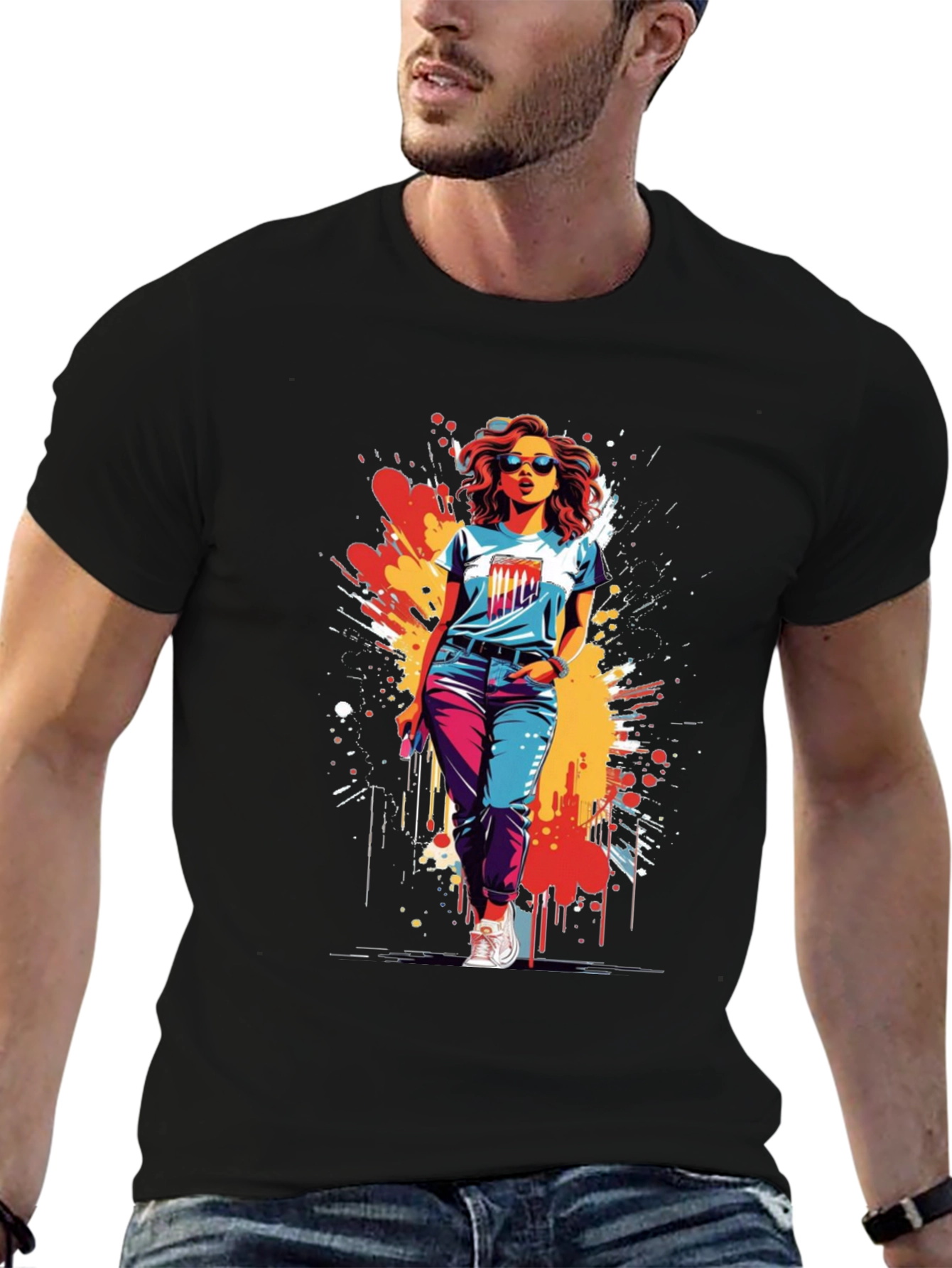 Retro Pop Art Graphic Tee - Urban Chic