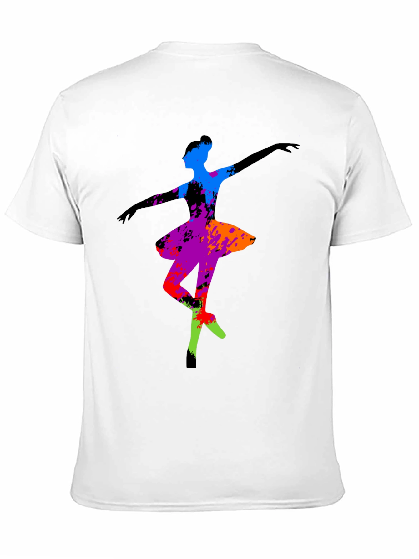 Abstract Ballerina Graphic Tee - Black