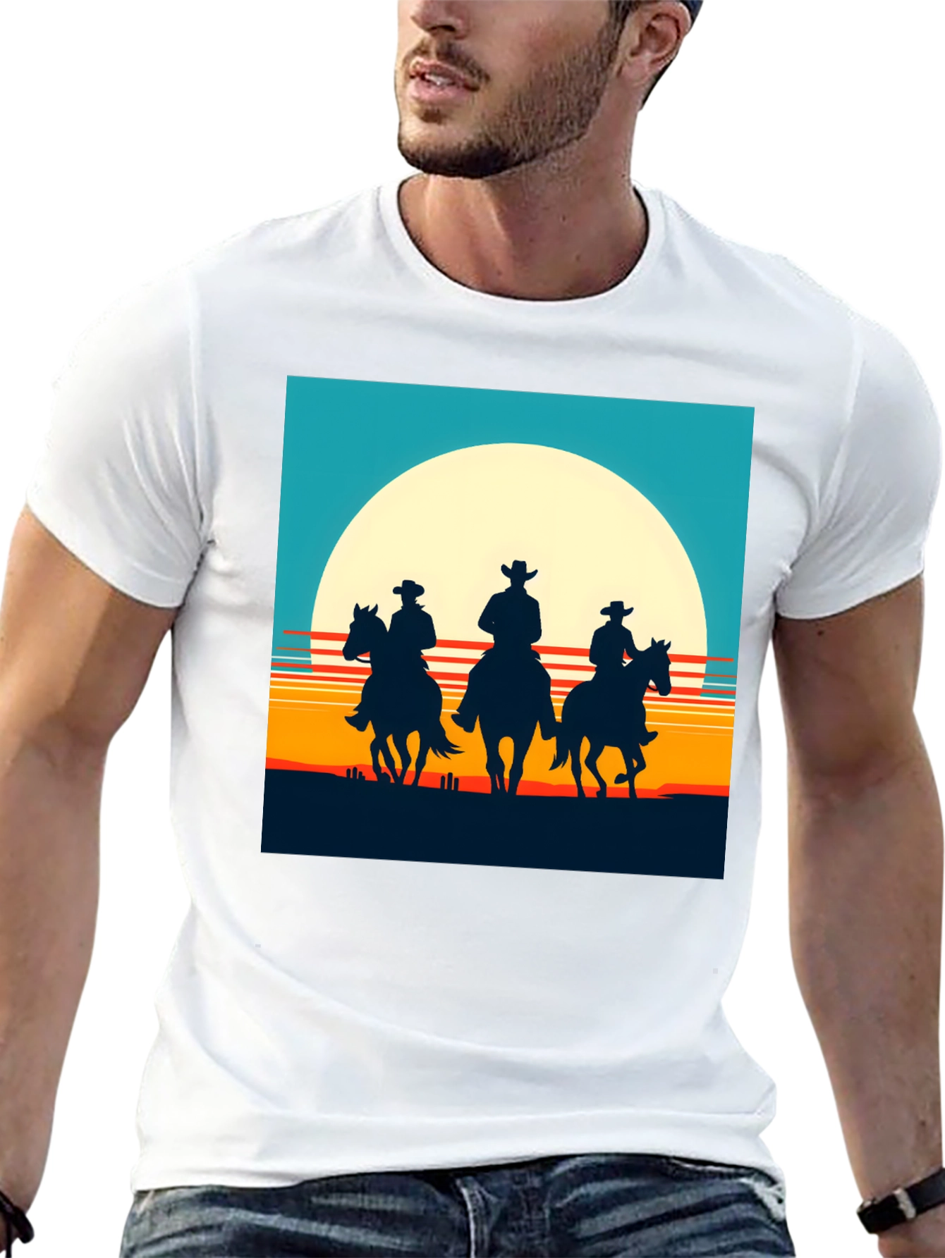 Cowboy Sunset Graphic T-Shirt