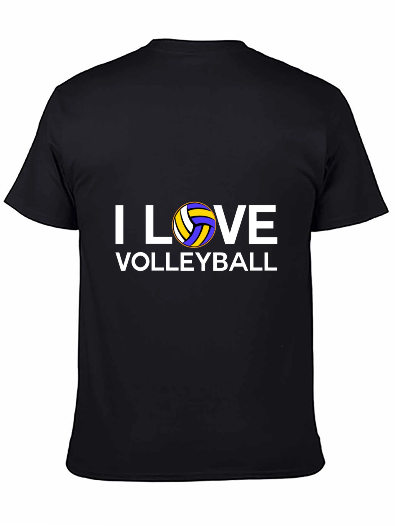 I Love Volleyball Graphic T-Shirt - Black