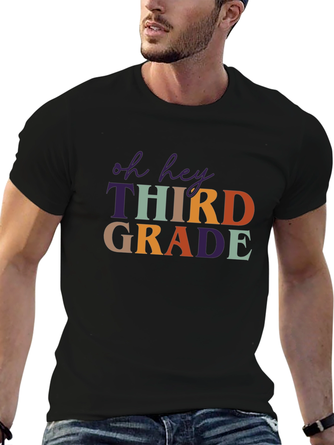 Oh Hey Third Grade Black T-Shirt