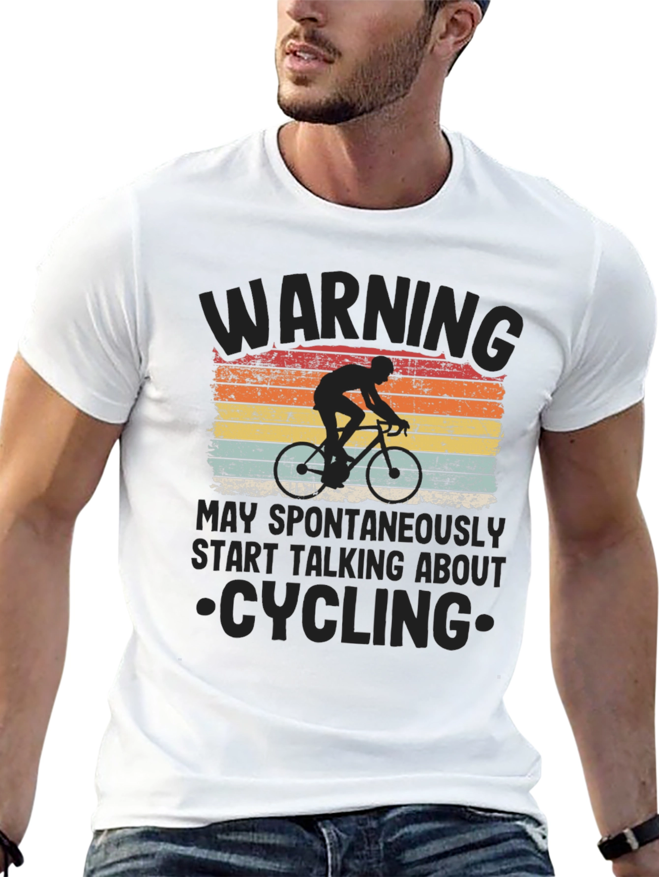 Warning: May Spontaneously Start Talking Cycling T-Shirt
