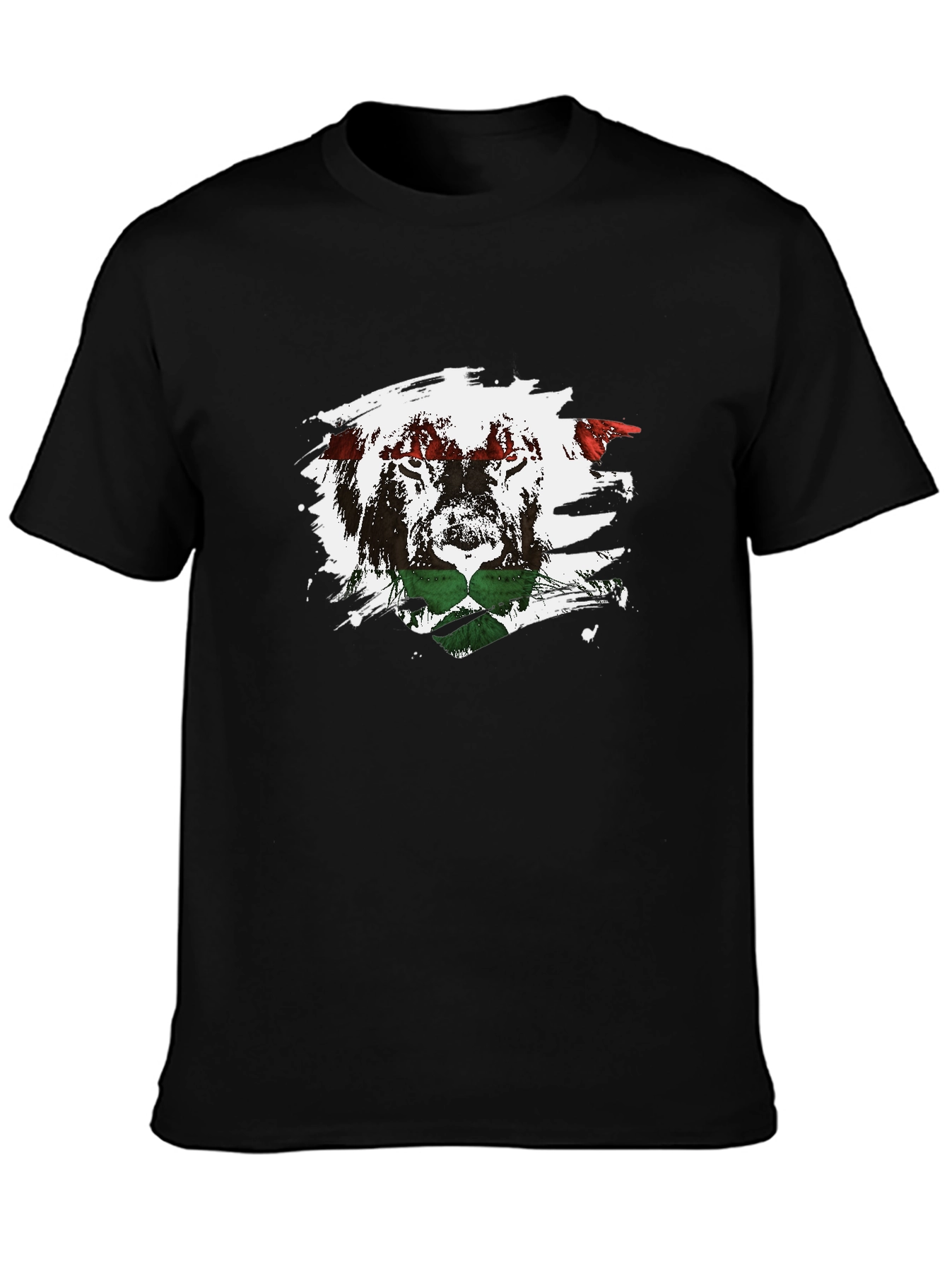 Lion Graphic Print Crew Neck T-Shirt