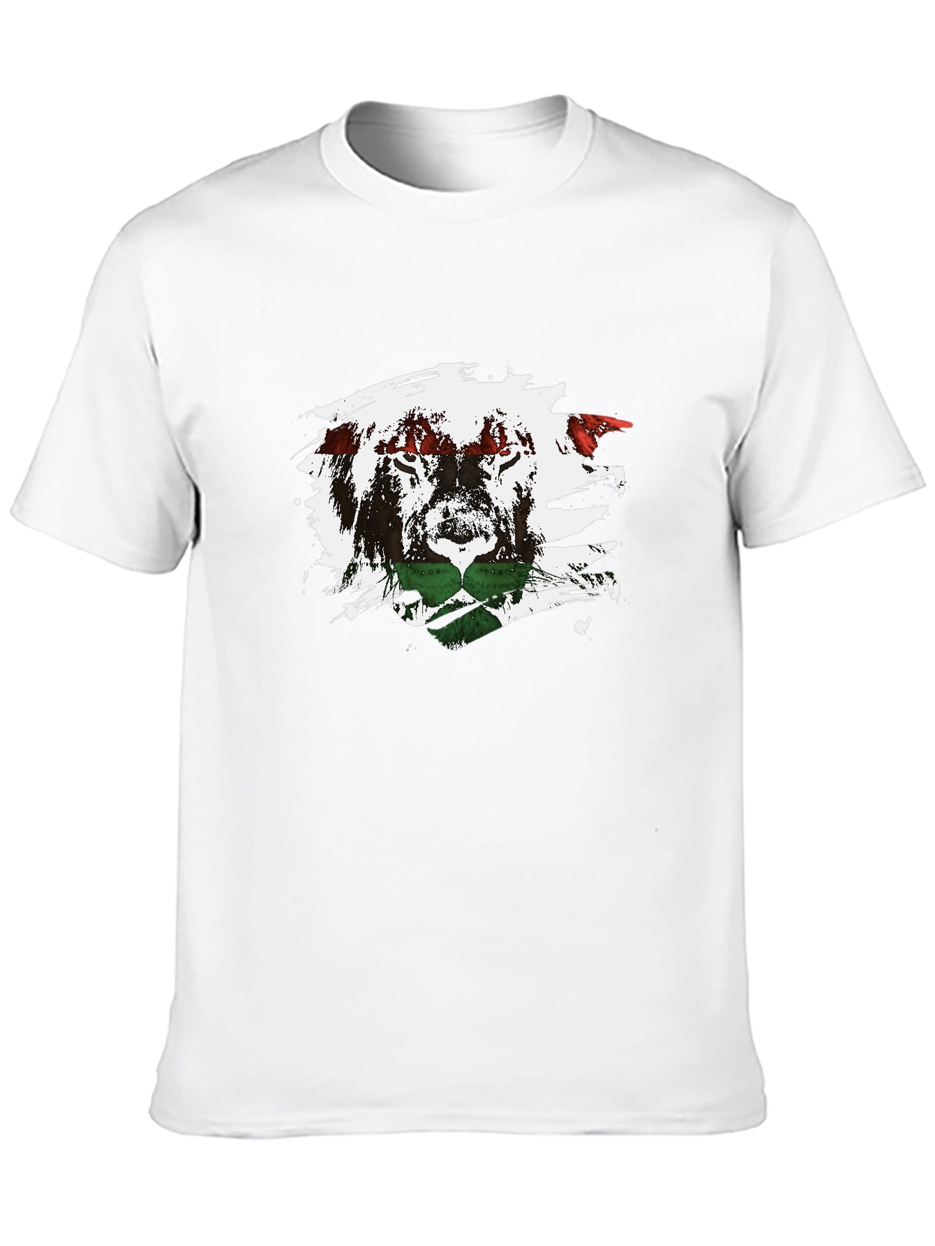 Lion Graphic Print Crew Neck T-Shirt