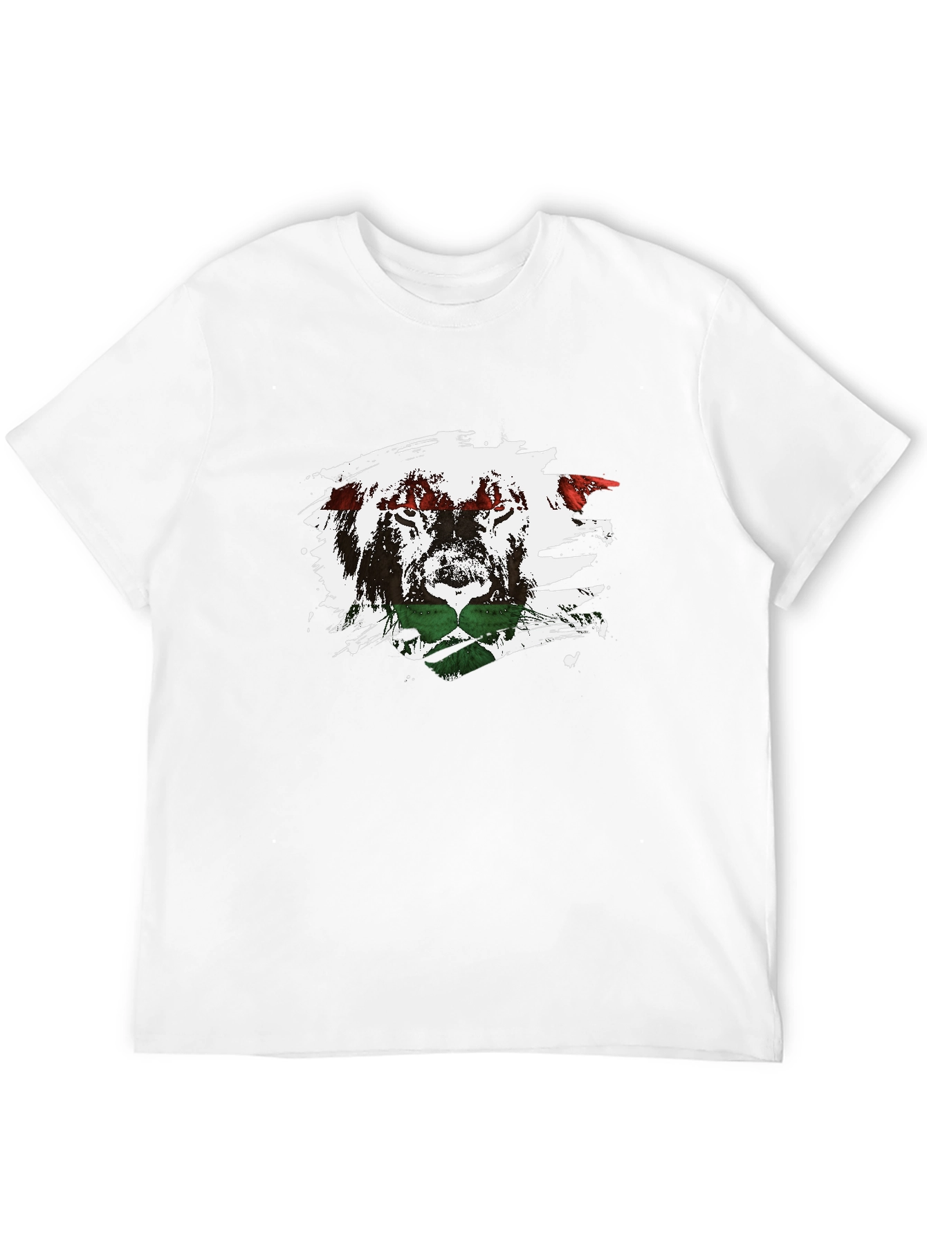 Lion Graphic Print Crew Neck T-Shirt