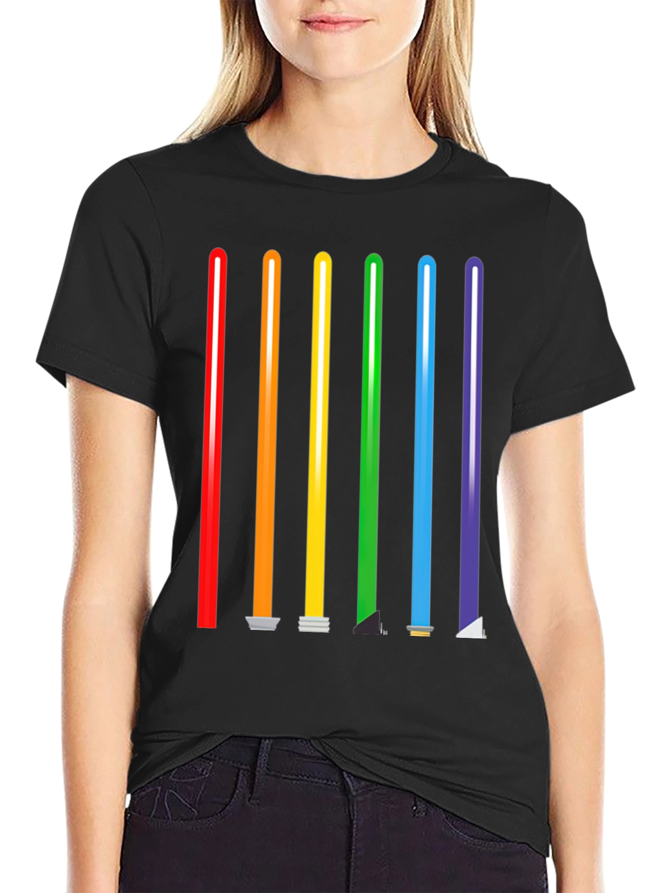 Rainbow Lightsaber Graphic Tee