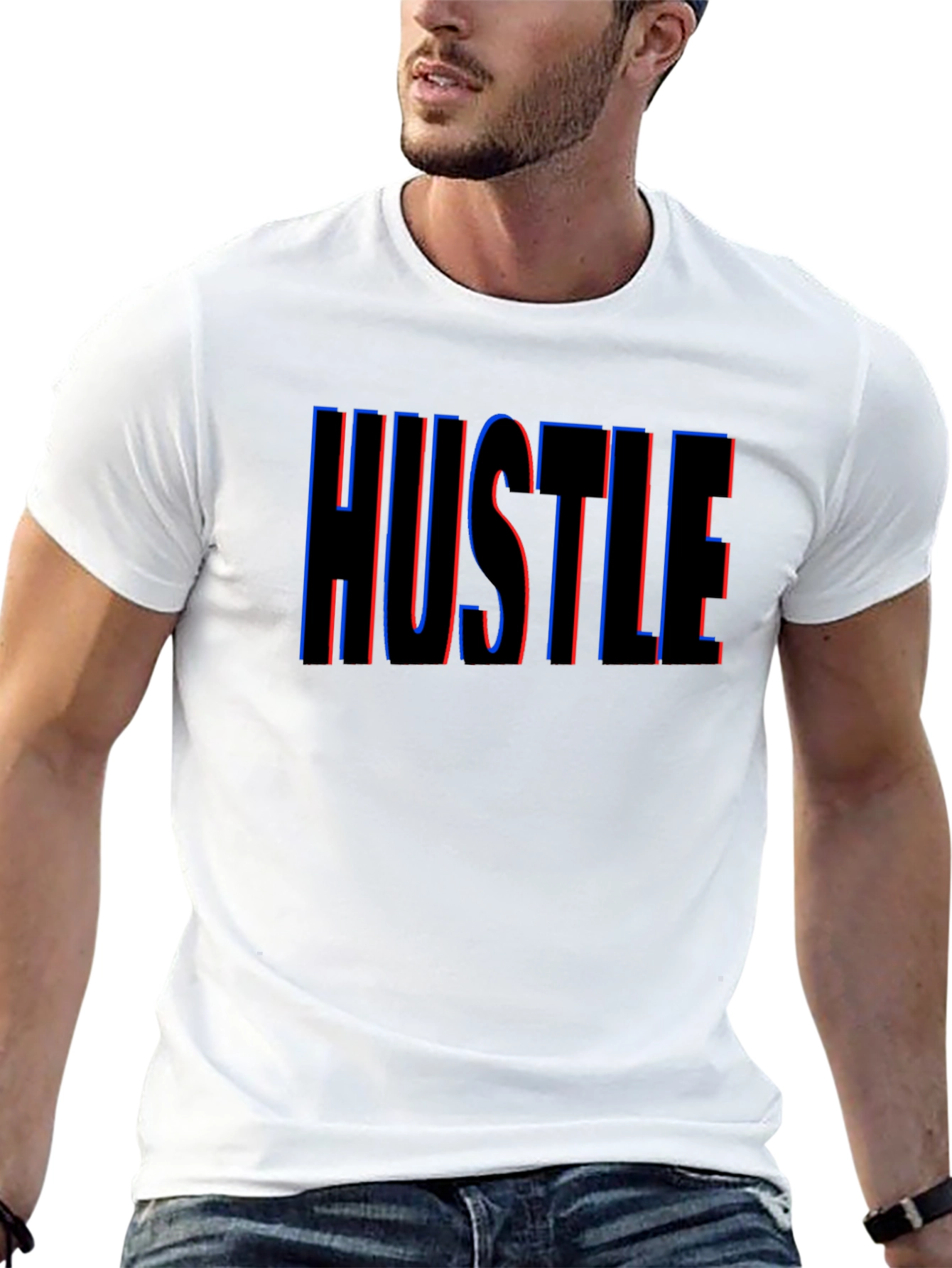 HUSTLE Graphic Tee - Premium Cotton Blend