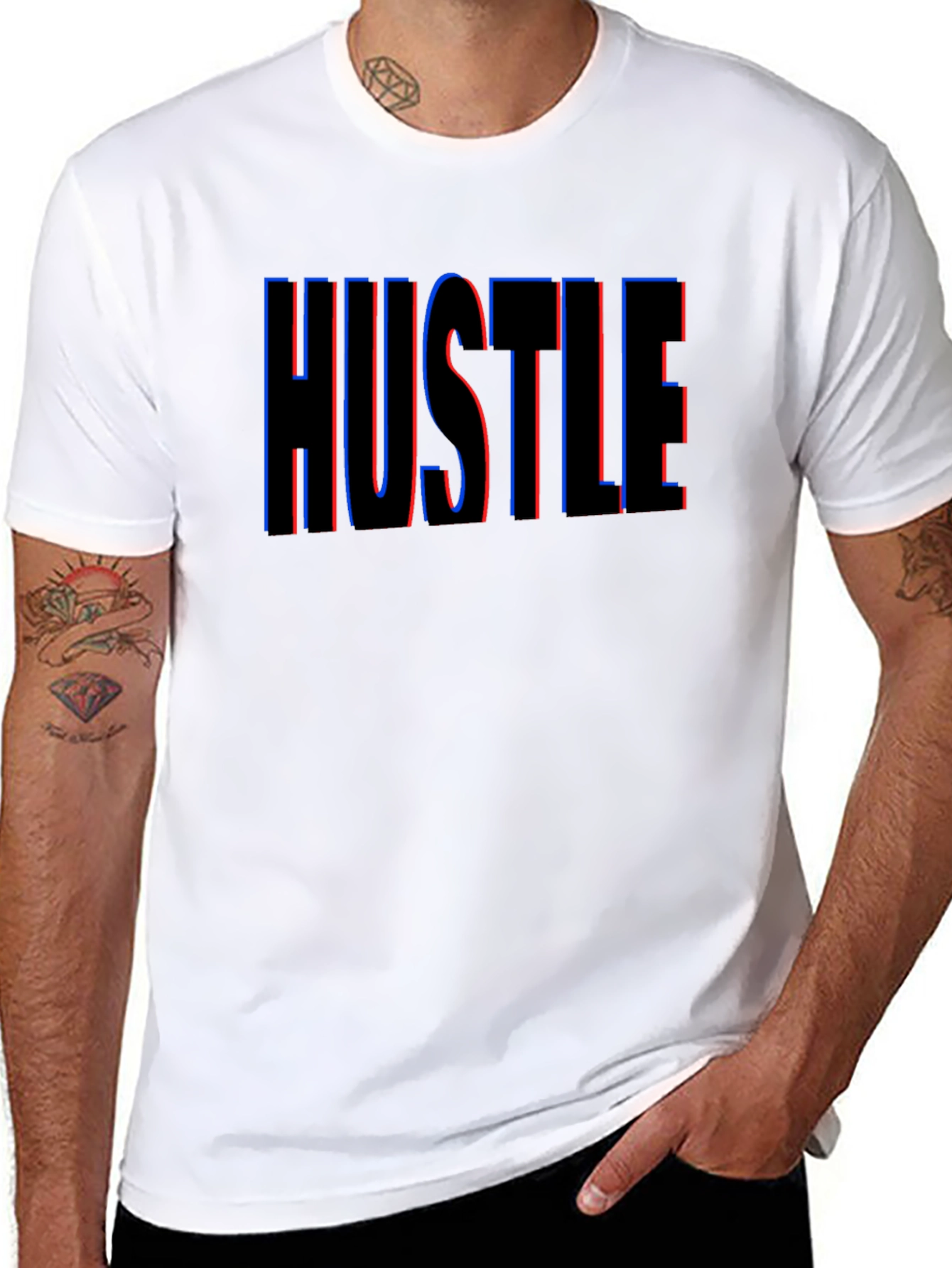 HUSTLE Graphic Tee - Premium Cotton Blend