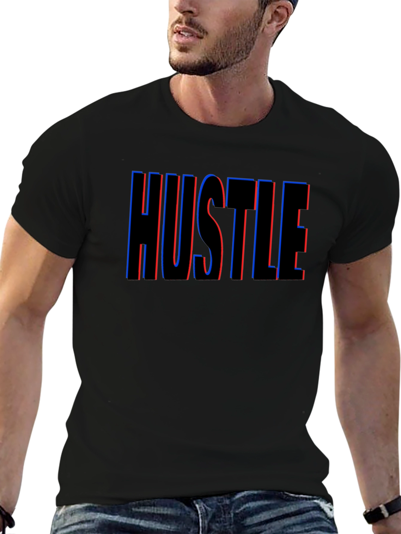 HUSTLE Graphic Tee - Premium Cotton Blend