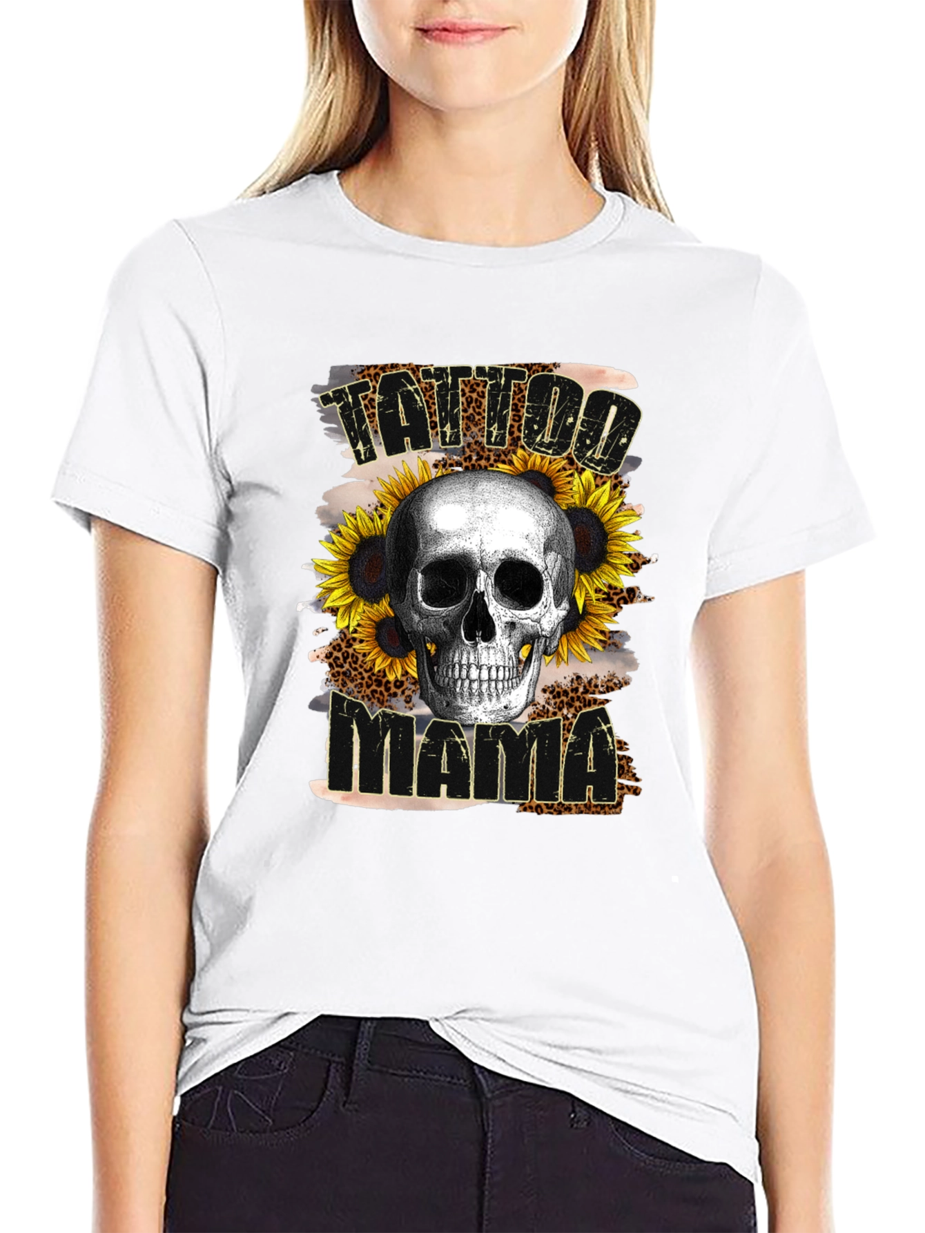 Tattoo Mama Skull Graphic Tee - Black