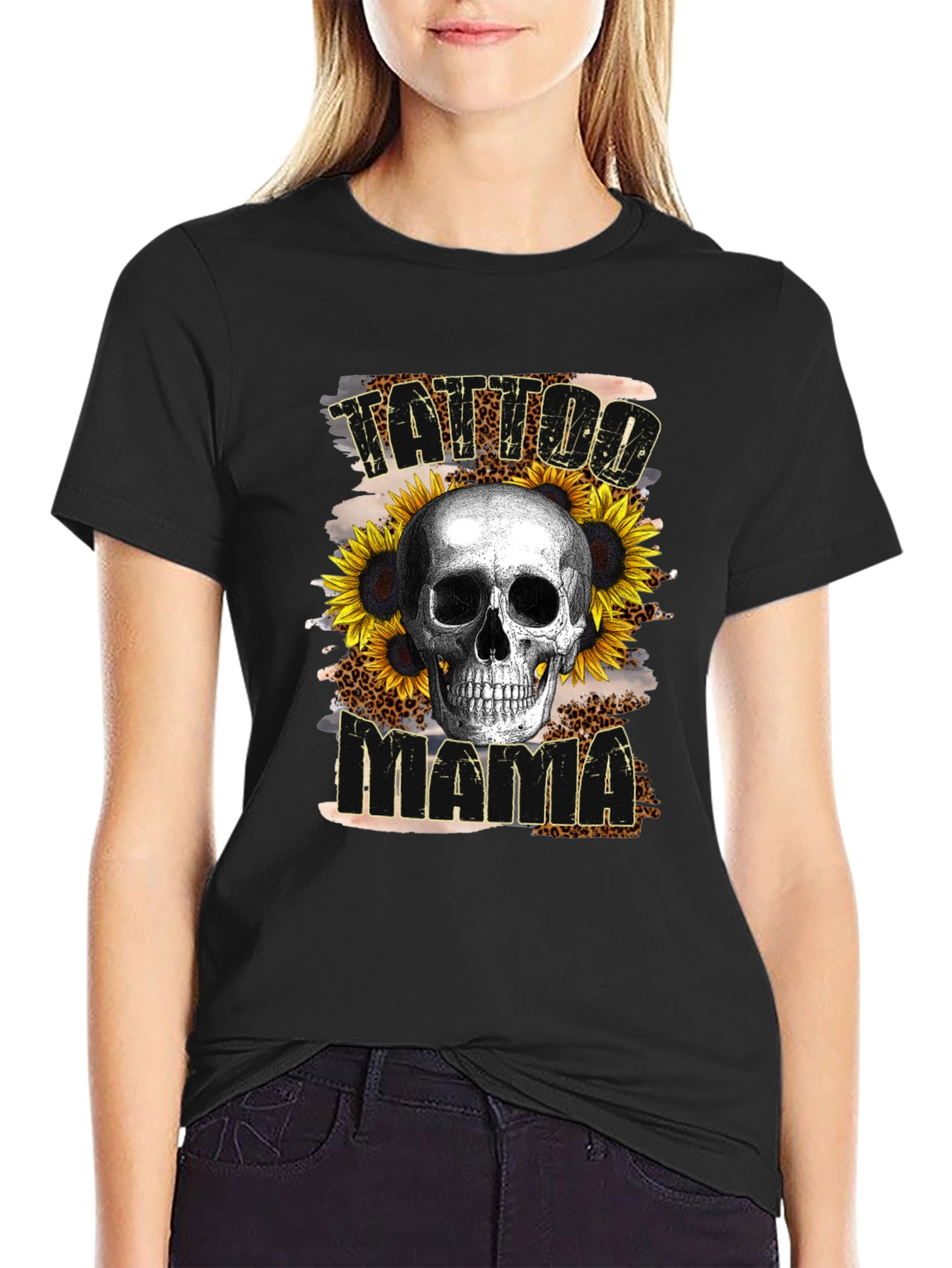 Tattoo Mama Skull Graphic Tee - Black