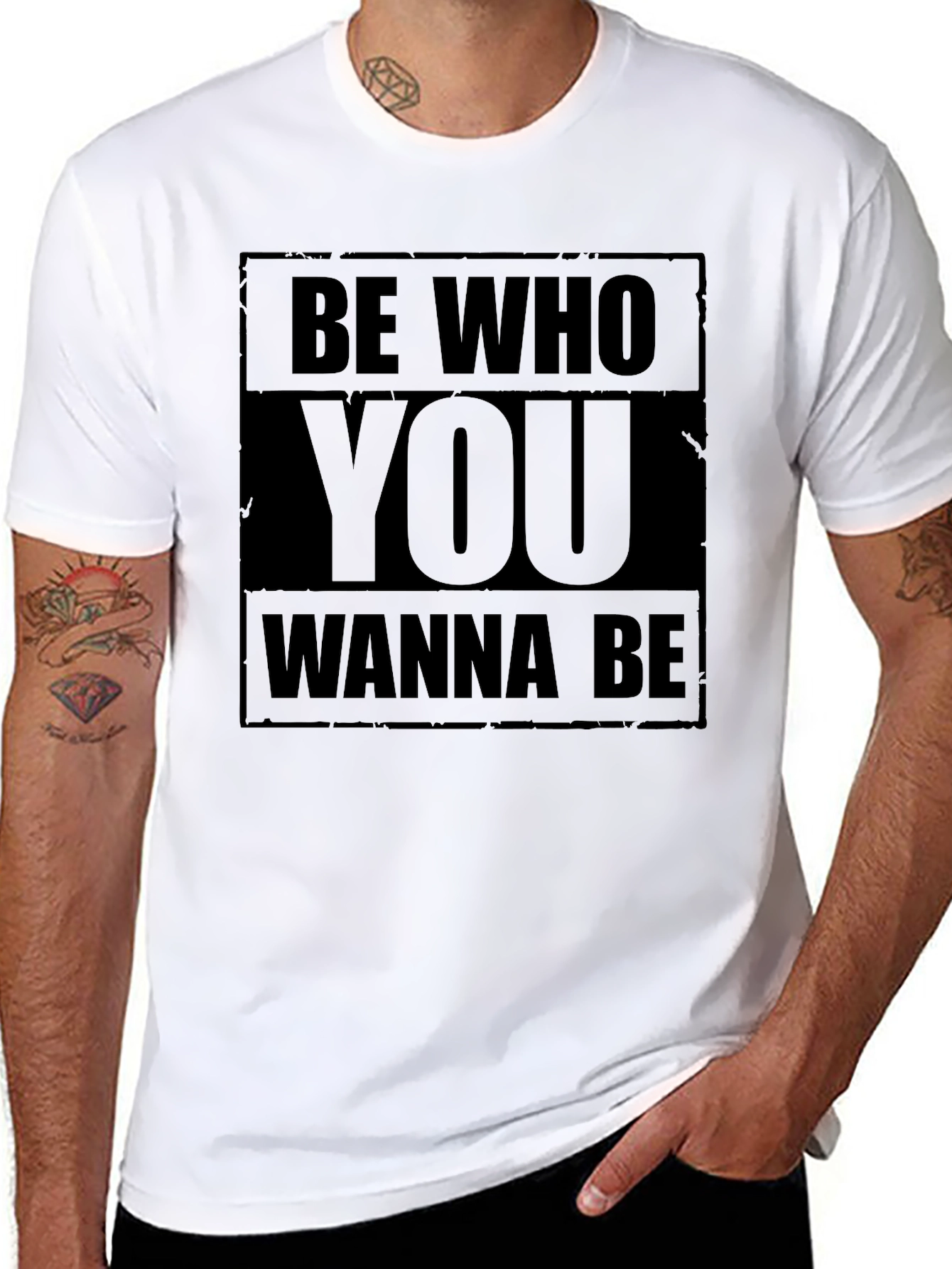 Be Who You Wanna Be Black T-Shirt Graphic Print