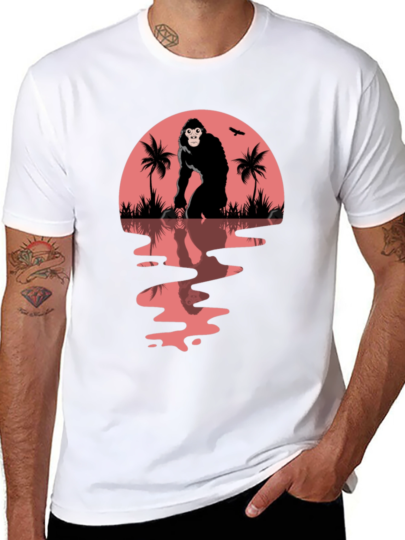 Gorilla Sunset Graphic Tee