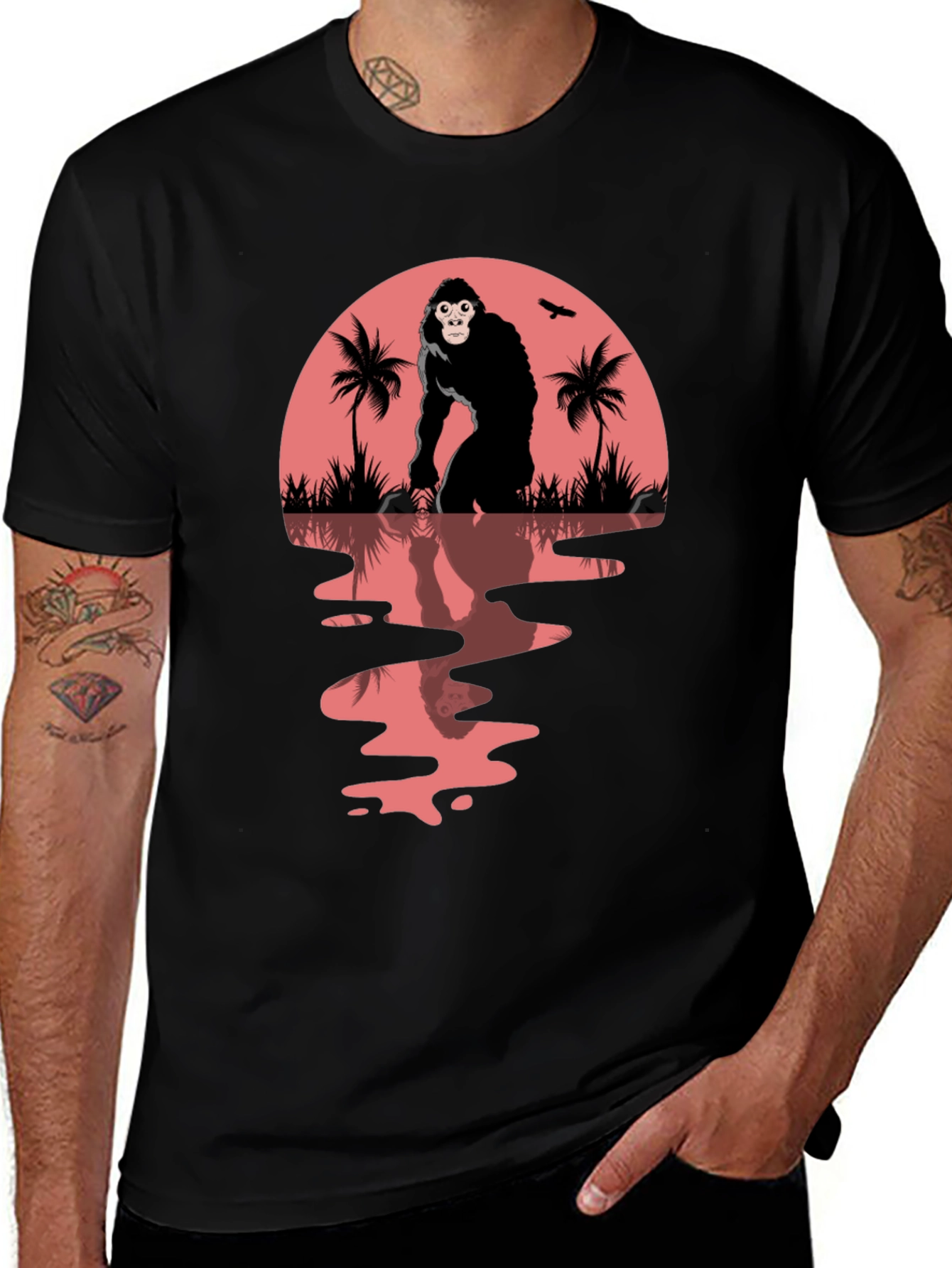 Gorilla Sunset Graphic Tee