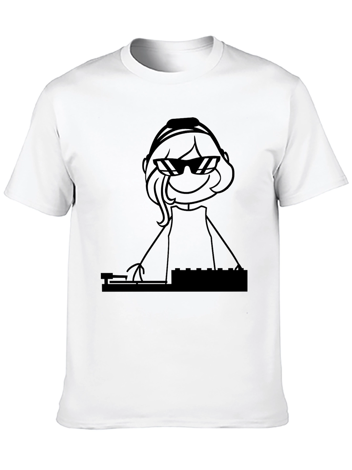 DJ Stick Figure Black T-Shirt