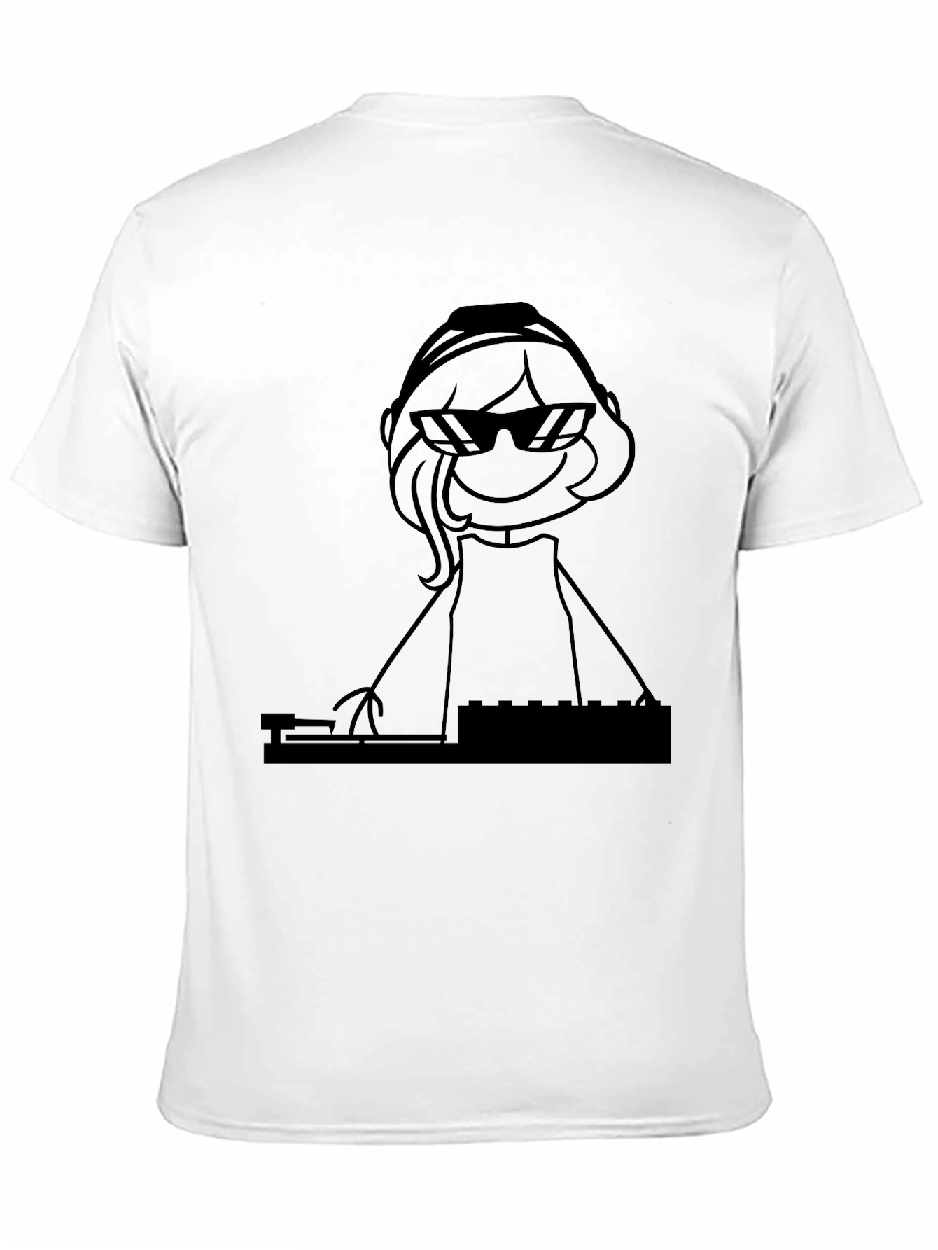DJ Stick Figure Black T-Shirt