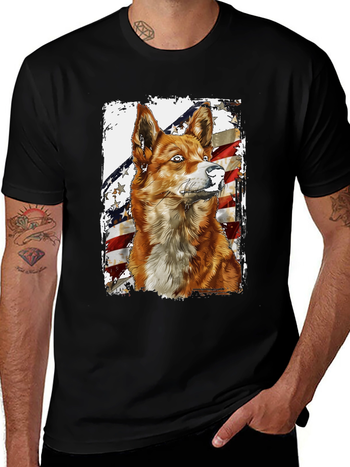Patriotic Dog Graphic Tee