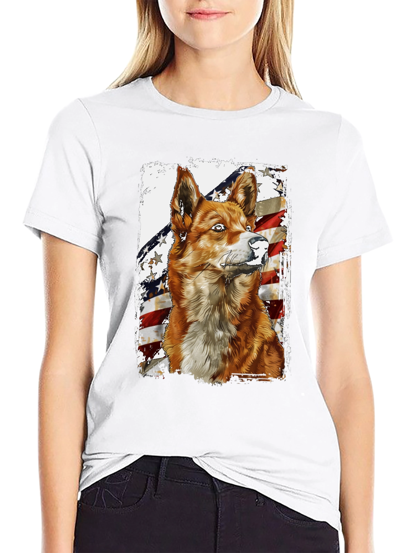 Patriotic Dog Graphic Tee
