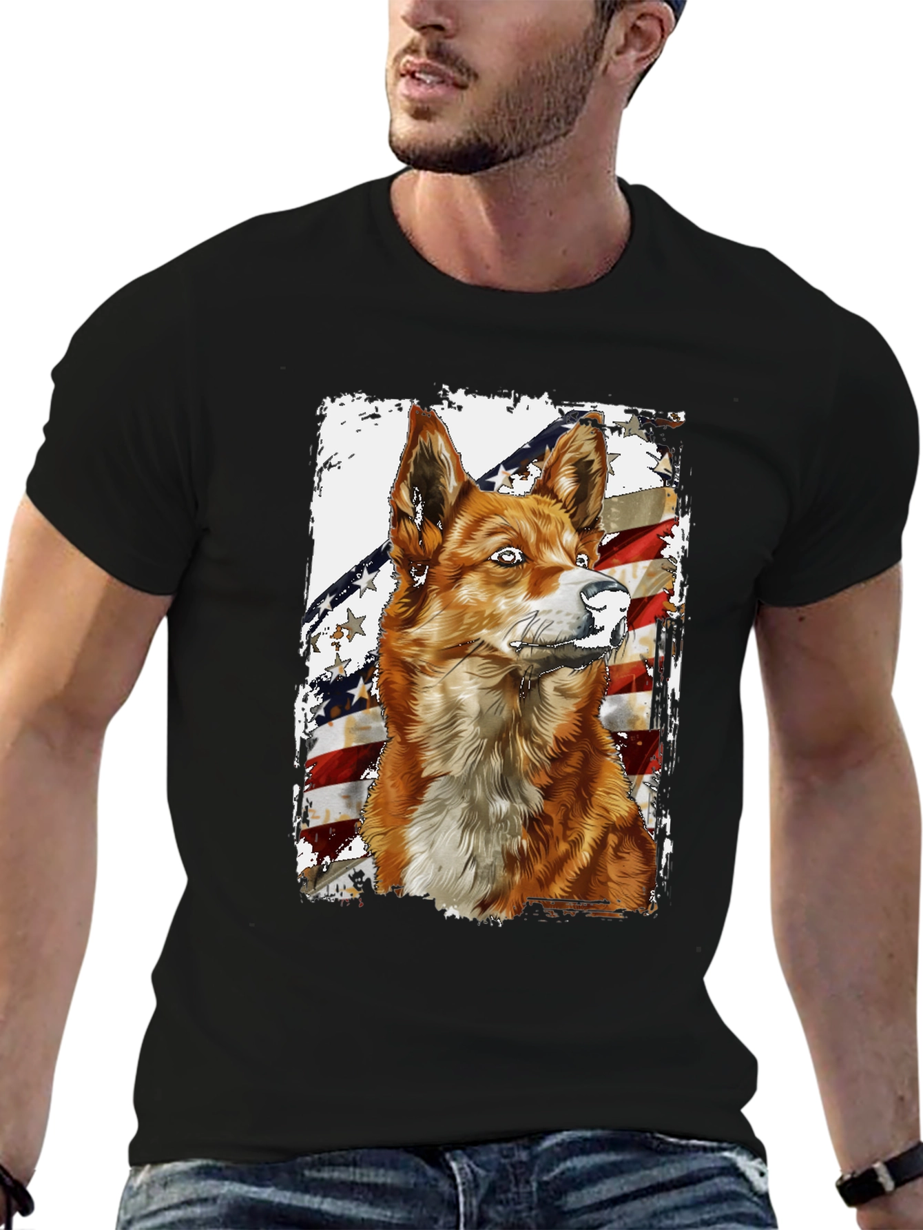 Patriotic Dog Graphic Tee