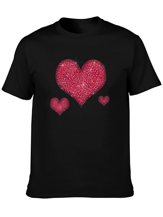Heart Sparkle Graphic Tee - Romantic Casual Top