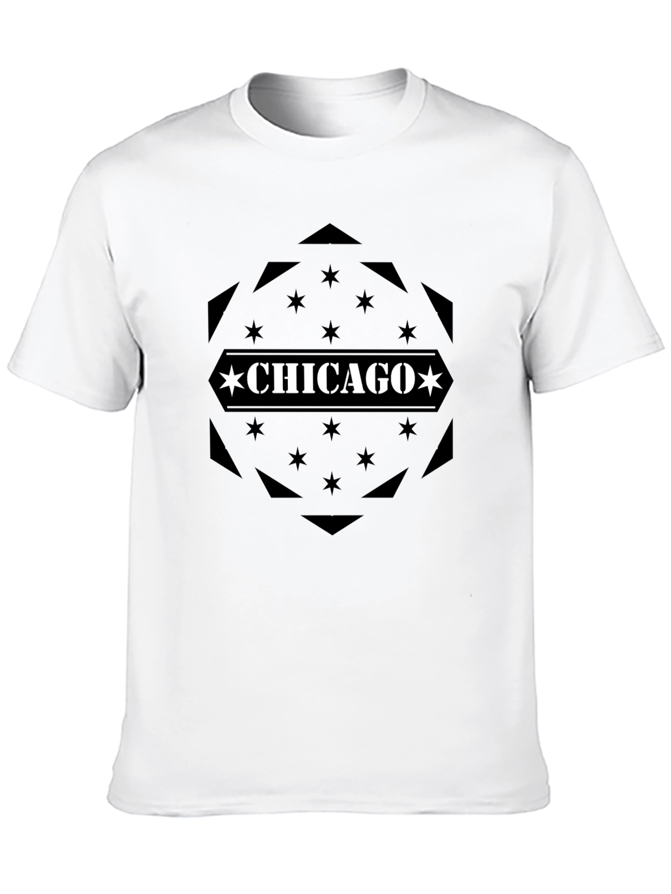 Chicago Star Emblem Black T-Shirt