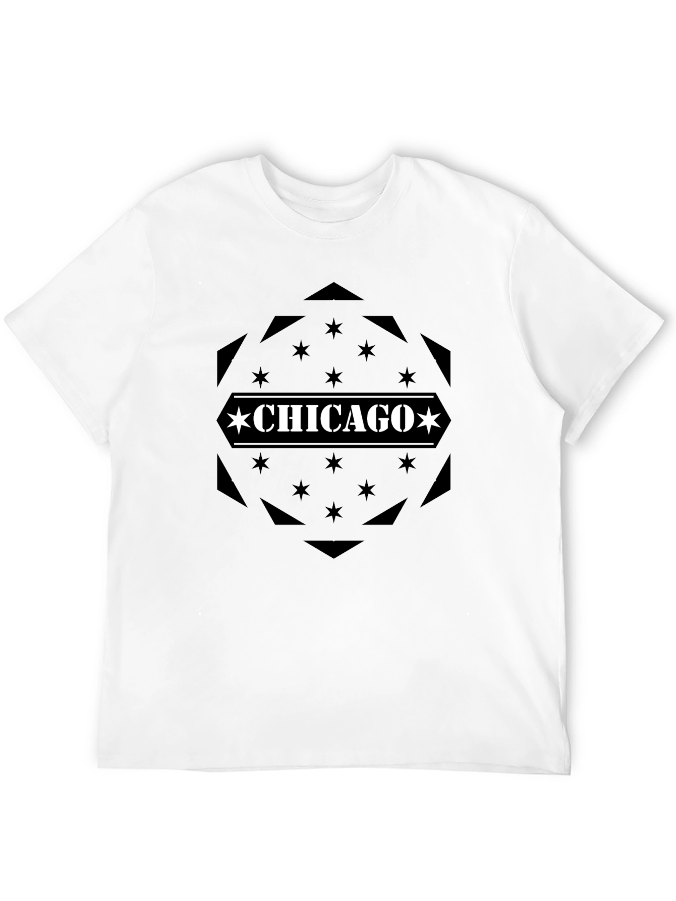 Chicago Star Emblem Black T-Shirt