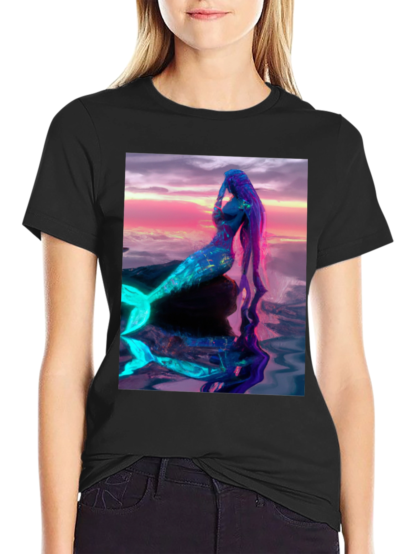 Mermaid Graphic T-Shirt - Vibrant Fantasy Art