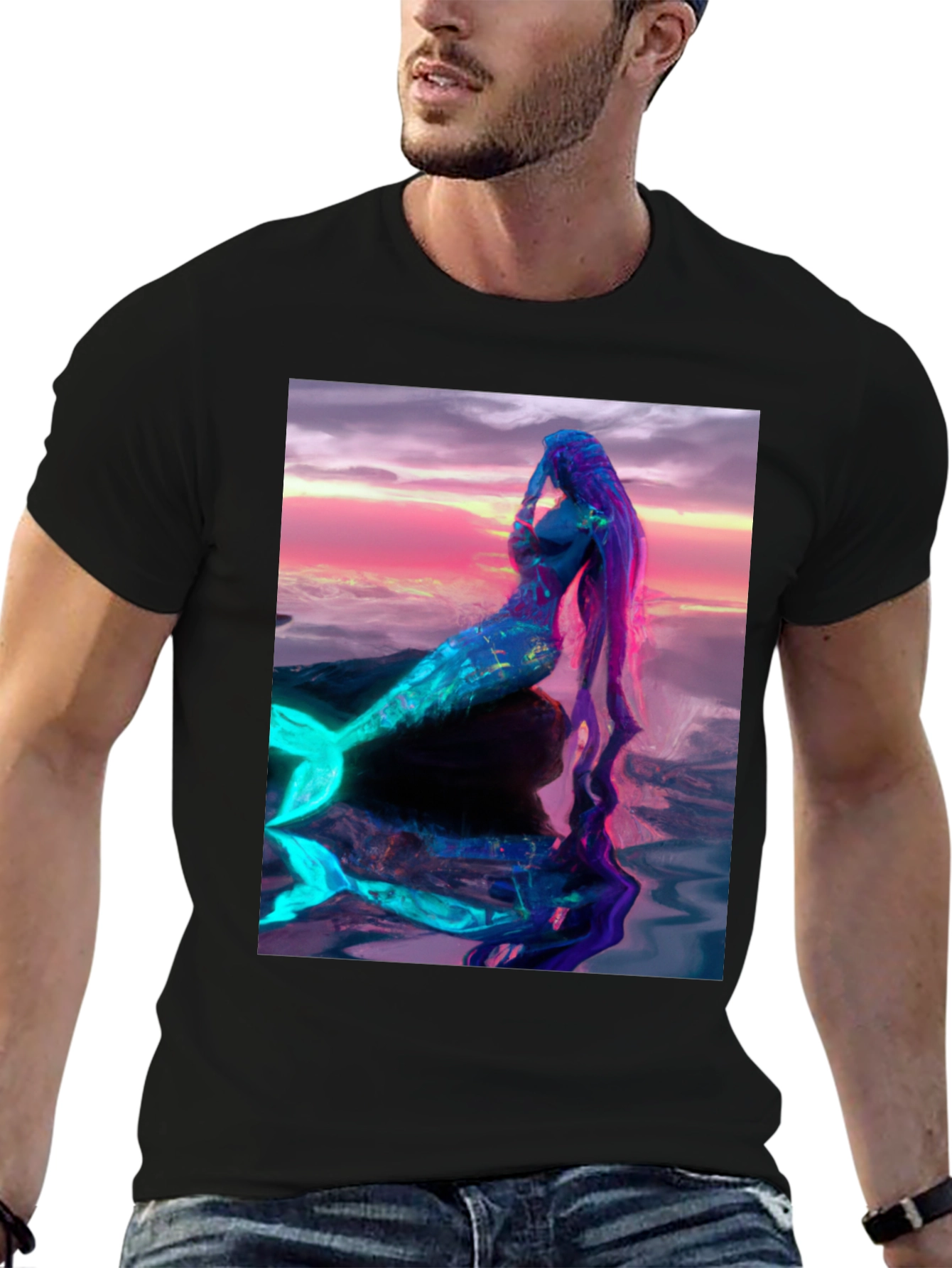 Mermaid Graphic T-Shirt - Vibrant Fantasy Art
