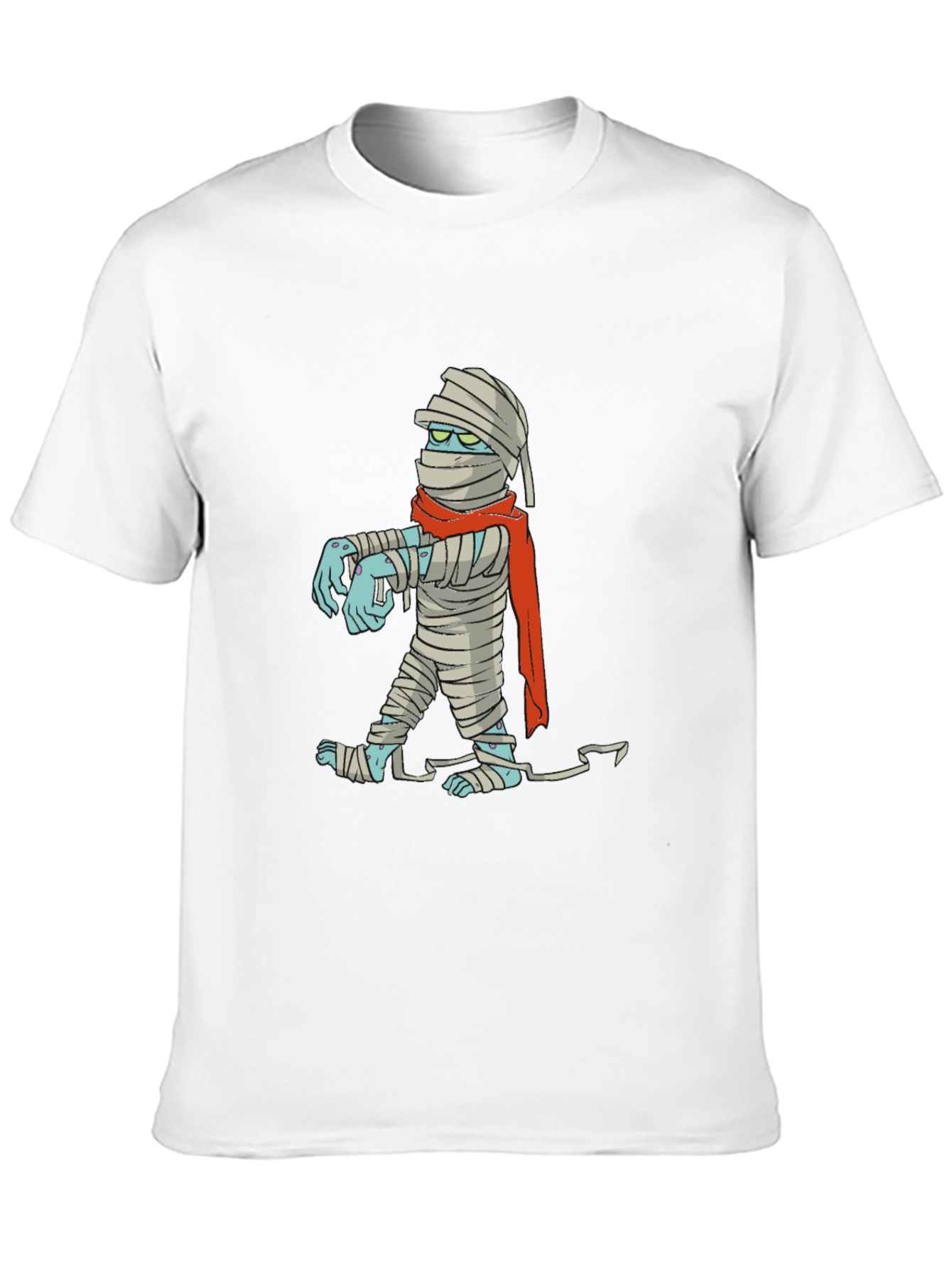 Mummy Graphic Tee - Halloween Spooky Cartoon Print