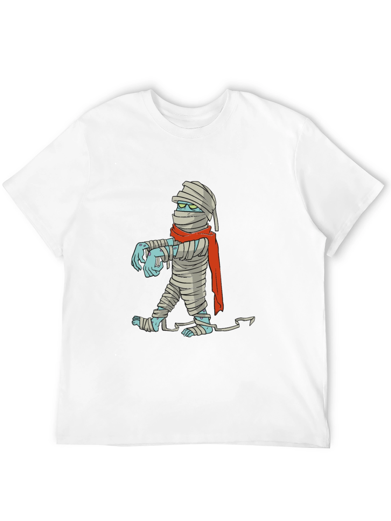 Mummy Graphic Tee - Halloween Spooky Cartoon Print