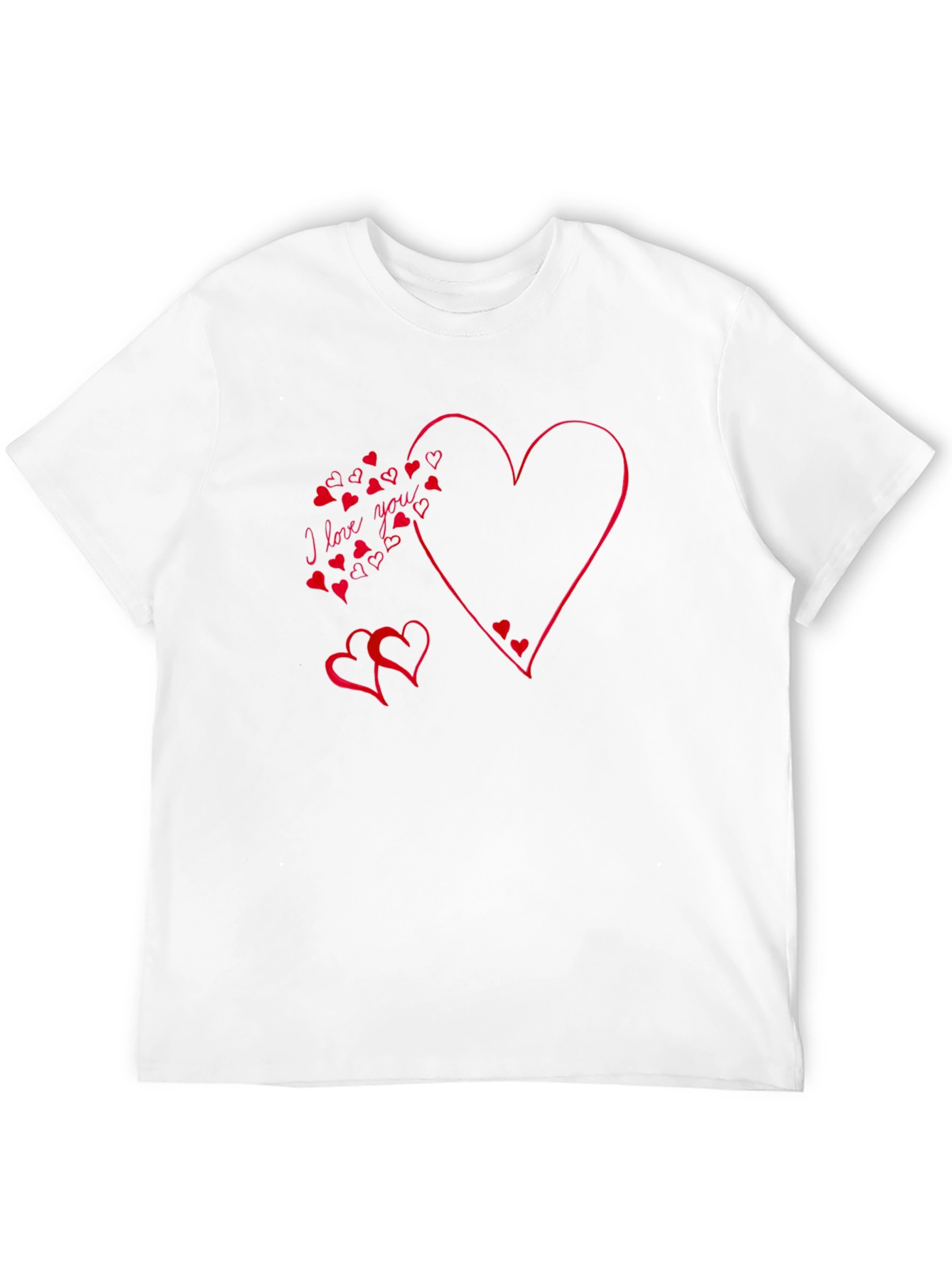 I Love You Heart T-Shirt - Black