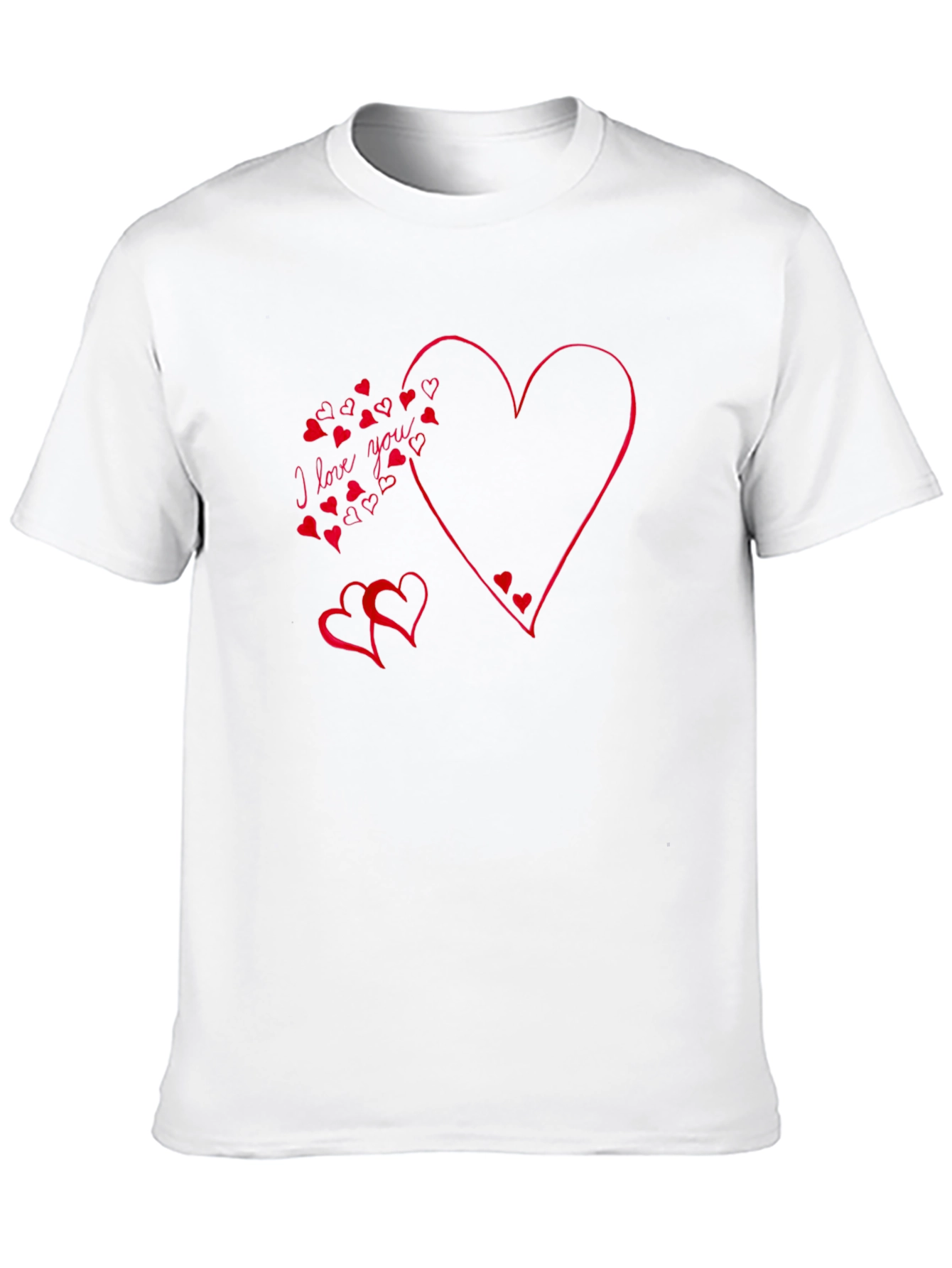 I Love You Heart T-Shirt - Black