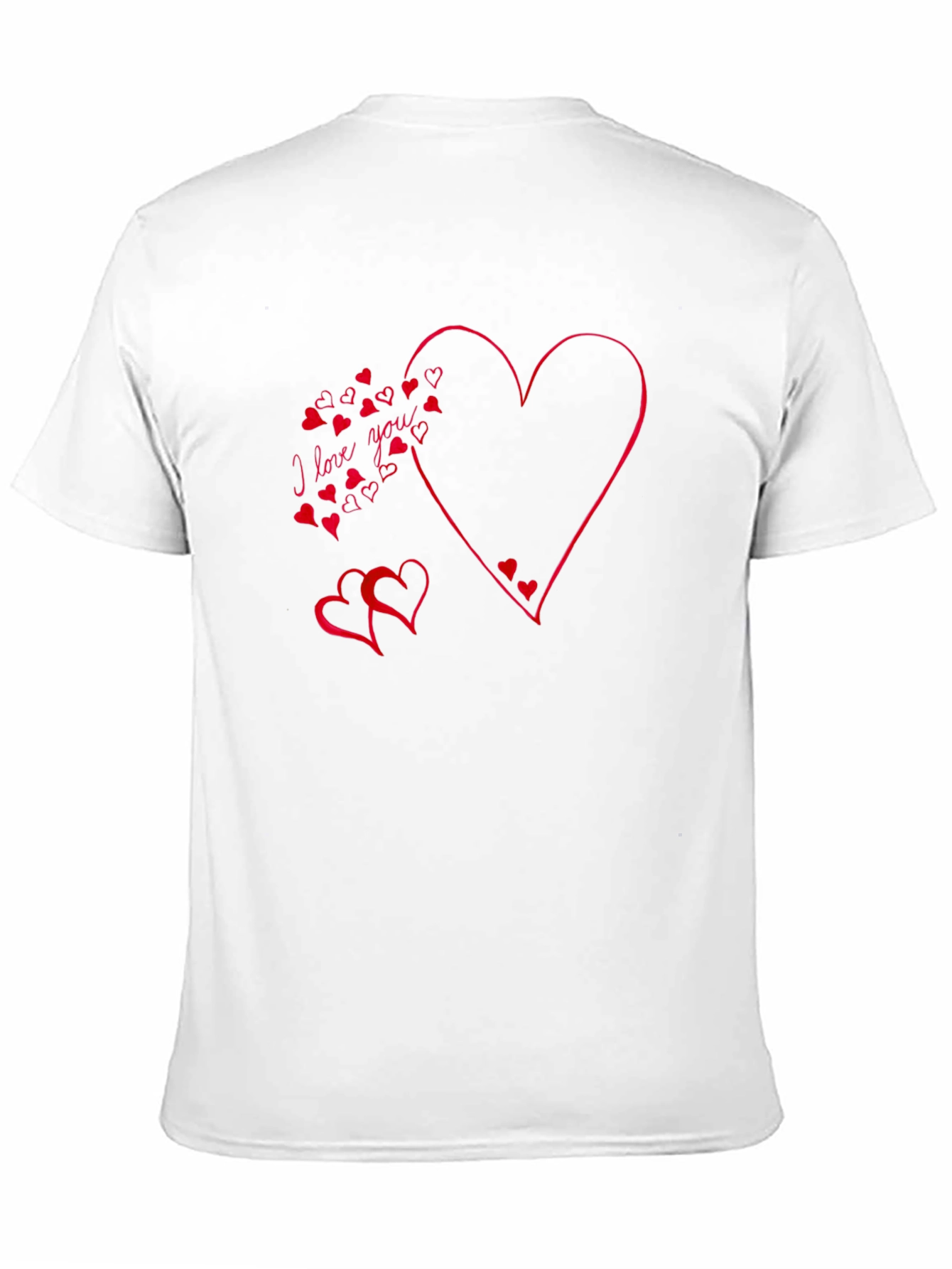 I Love You Heart T-Shirt - Black