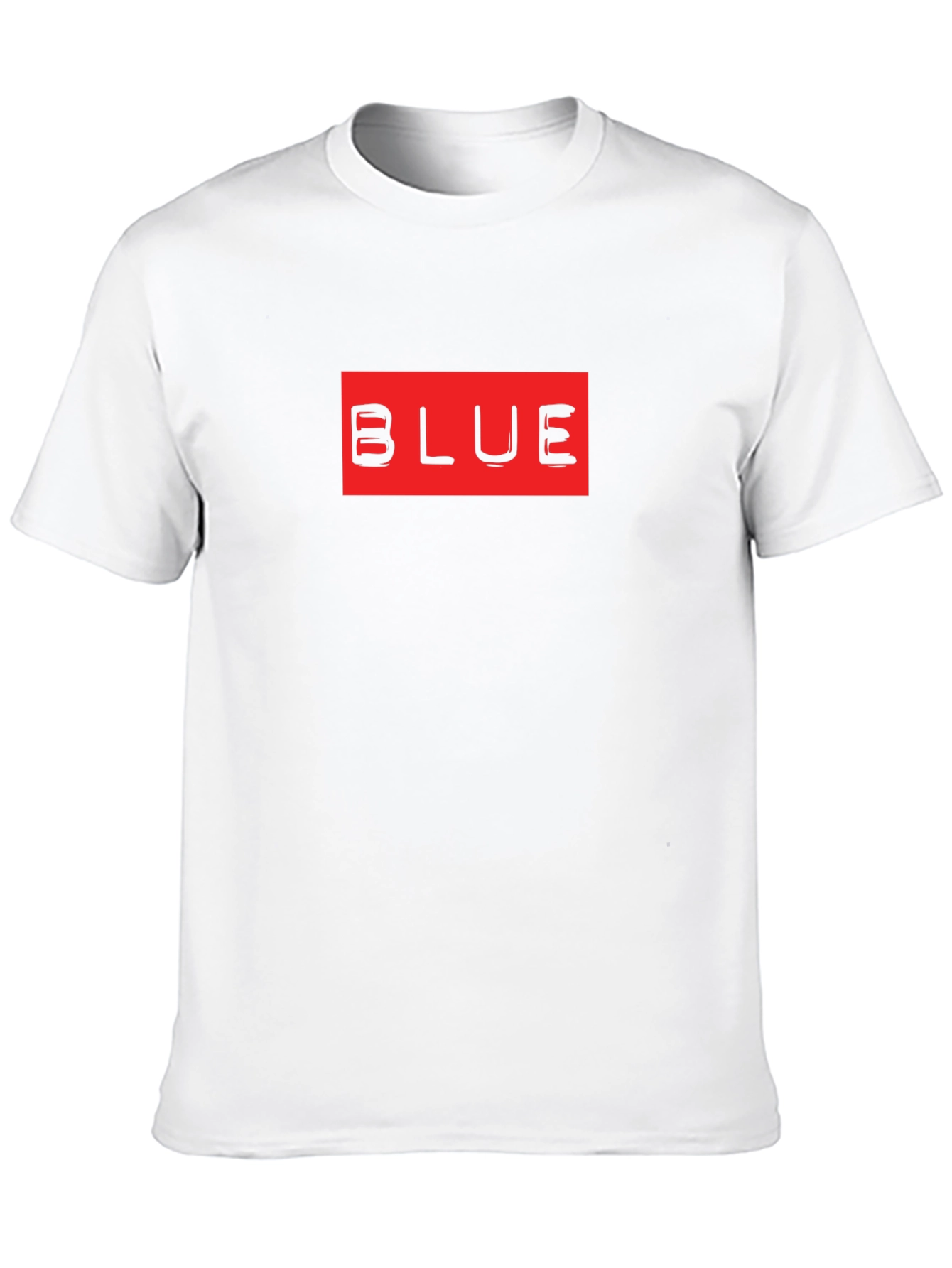 Black T-Shirt with Red BLUE Graphic