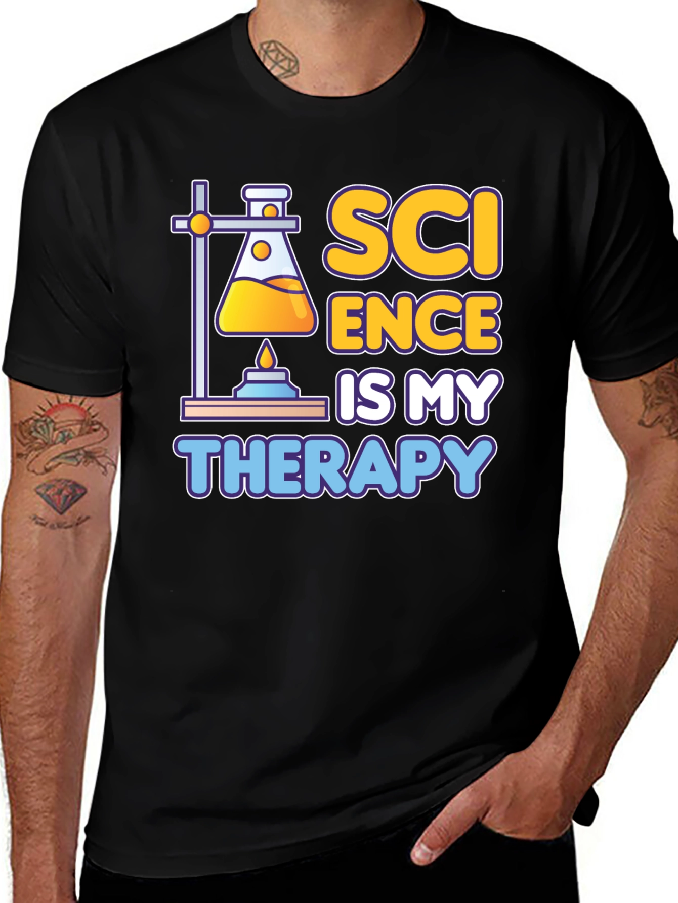 Science Is My Therapy Graphic T-Shirt