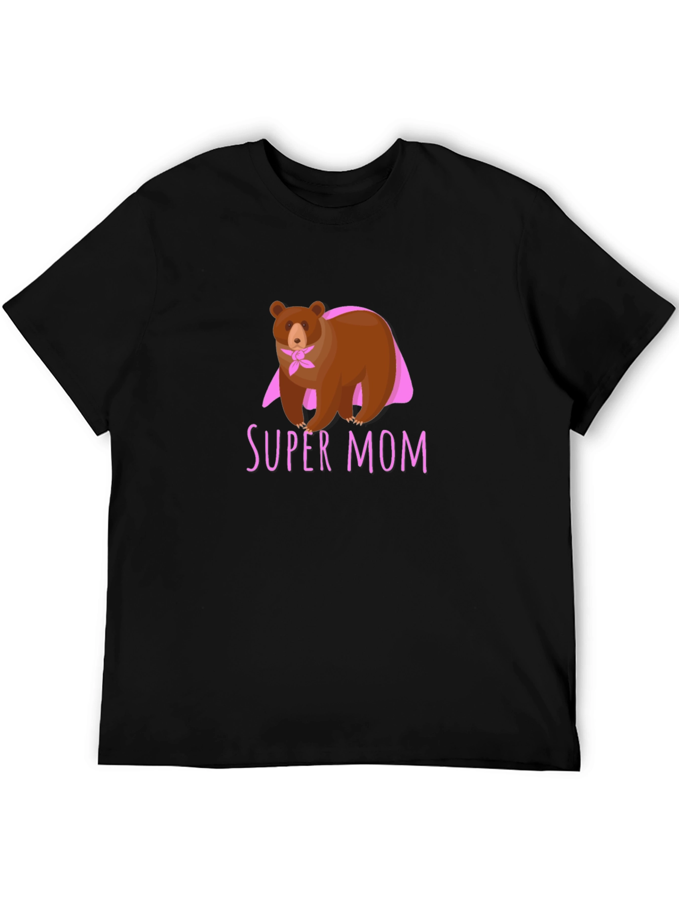 Super Mom Bear Graphic T-Shirt