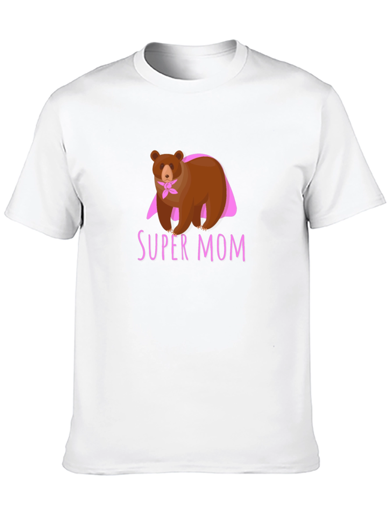 Super Mom Bear Graphic T-Shirt