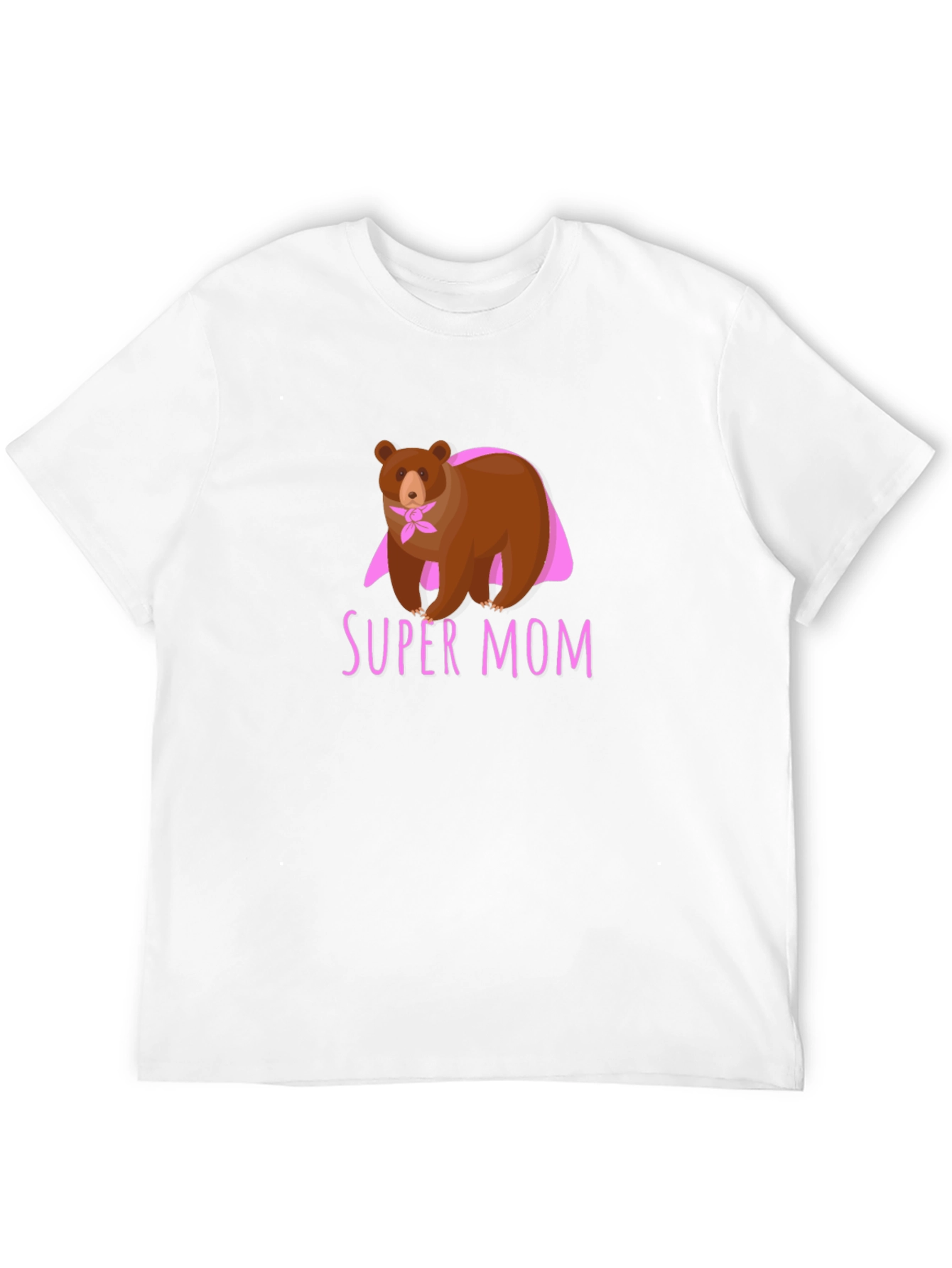Super Mom Bear Graphic T-Shirt